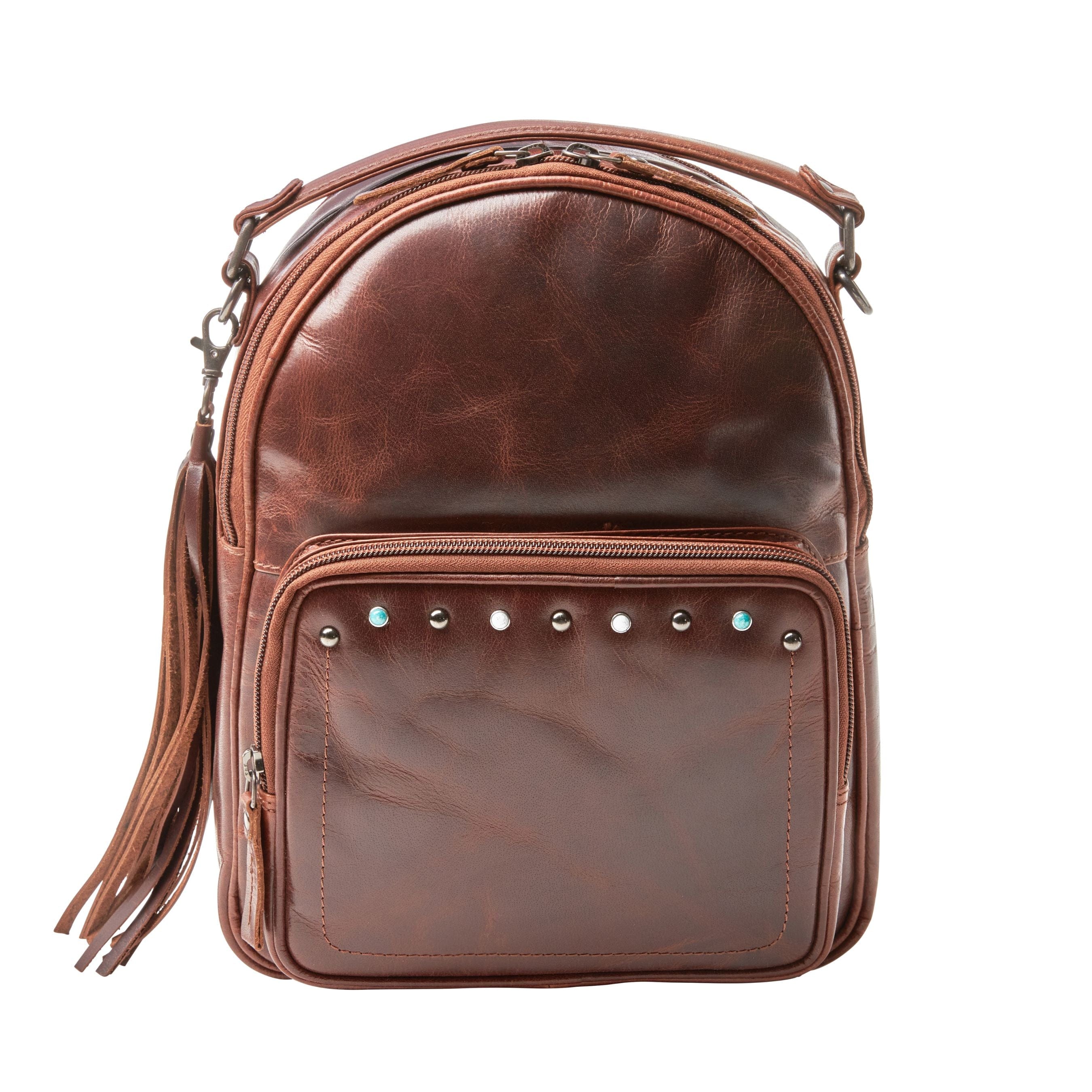 Allie Leather Backpack for Stylish Concealed Carry in Gray - Pistol Packn'  Mama