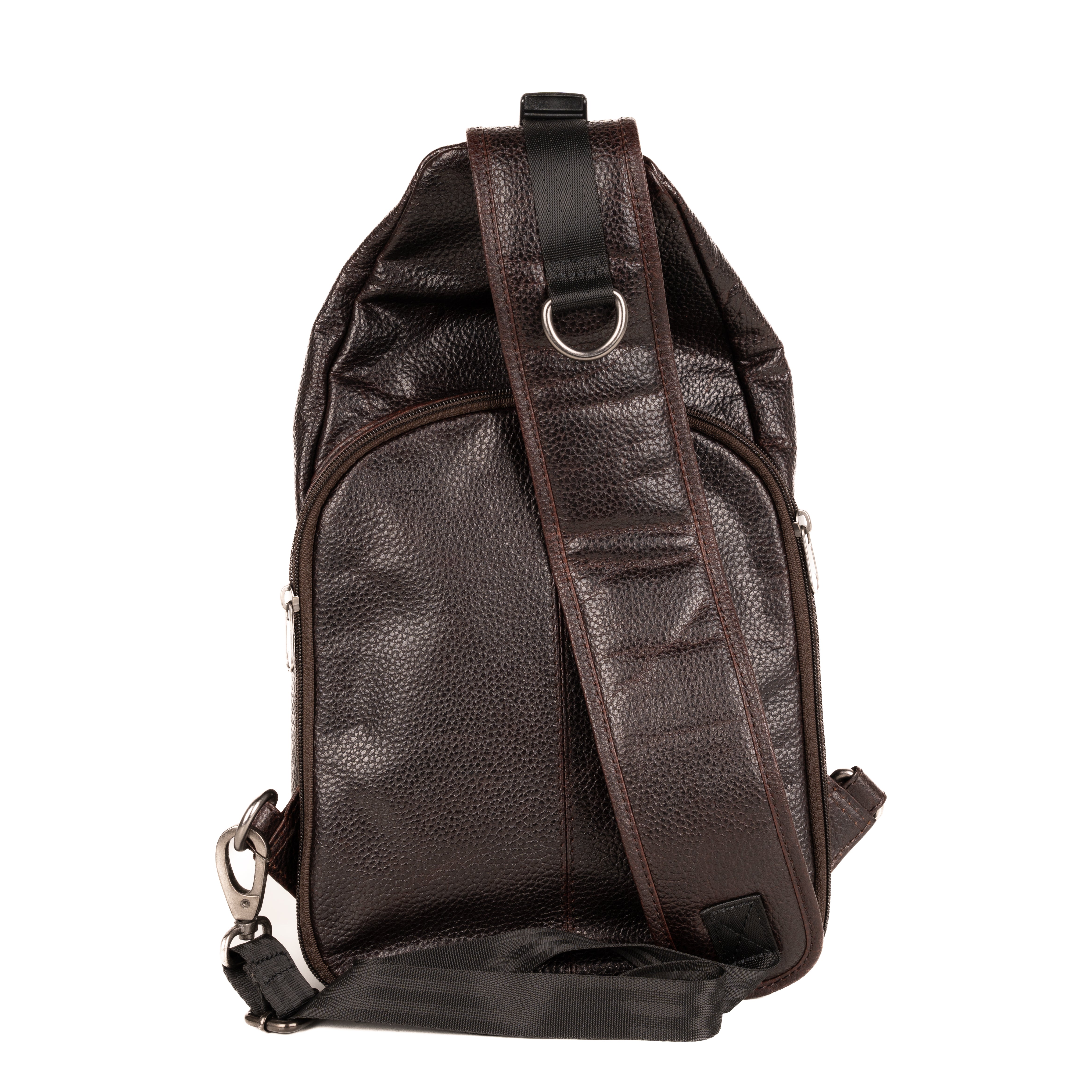 #78 - Concealed Carry Grayson Buffalo Leather - Dark Brown (No YKK Locking Zippers)