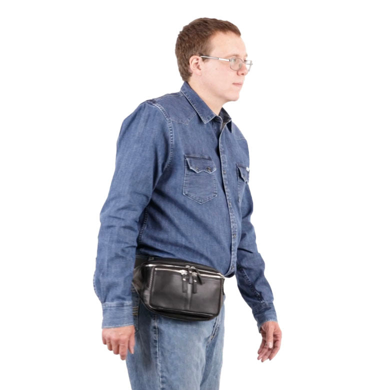 Unisex fanny pack Gun Leather Bag, Gun belt bag for men and women, Universal Holster Gun Bag, Concealed Carry Jessie Unisex Lambskin Belt Bag, DS Conceal, Outdoor Conceal Carry,  best gun carrying sling, best gun carrying fanny pack