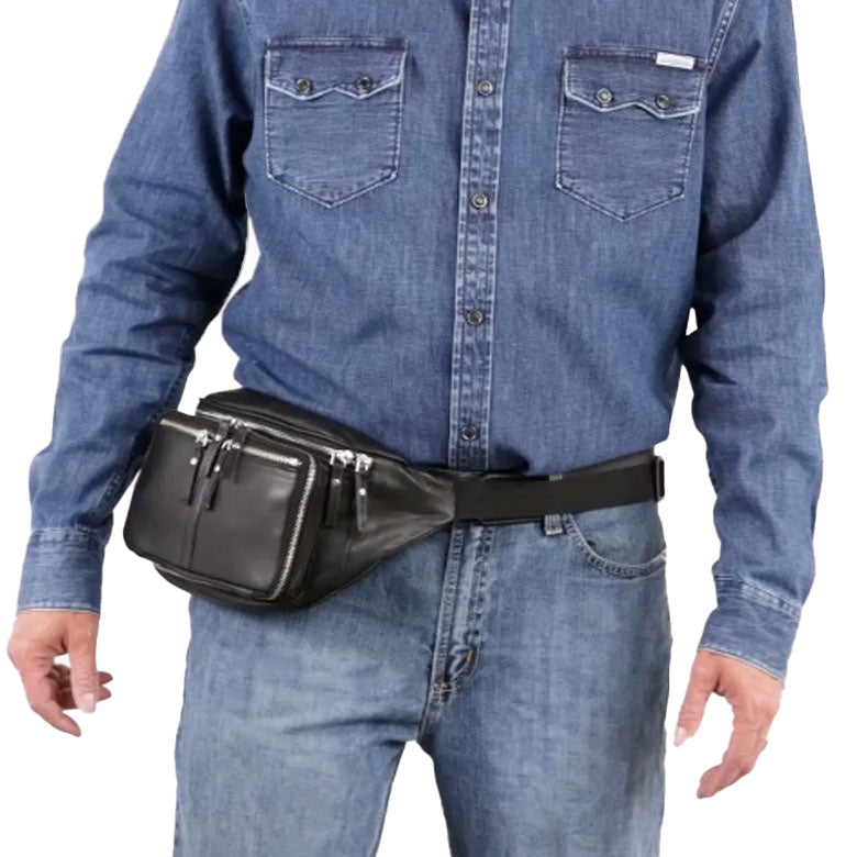 Unisex fanny pack Gun Leather Bag, Gun belt bag for men and women, Universal Holster Gun Bag, Concealed Carry Jessie Unisex Lambskin Belt Bag, DS Conceal, Outdoor Conceal Carry,  best gun carrying sling, best gun carrying fanny pack