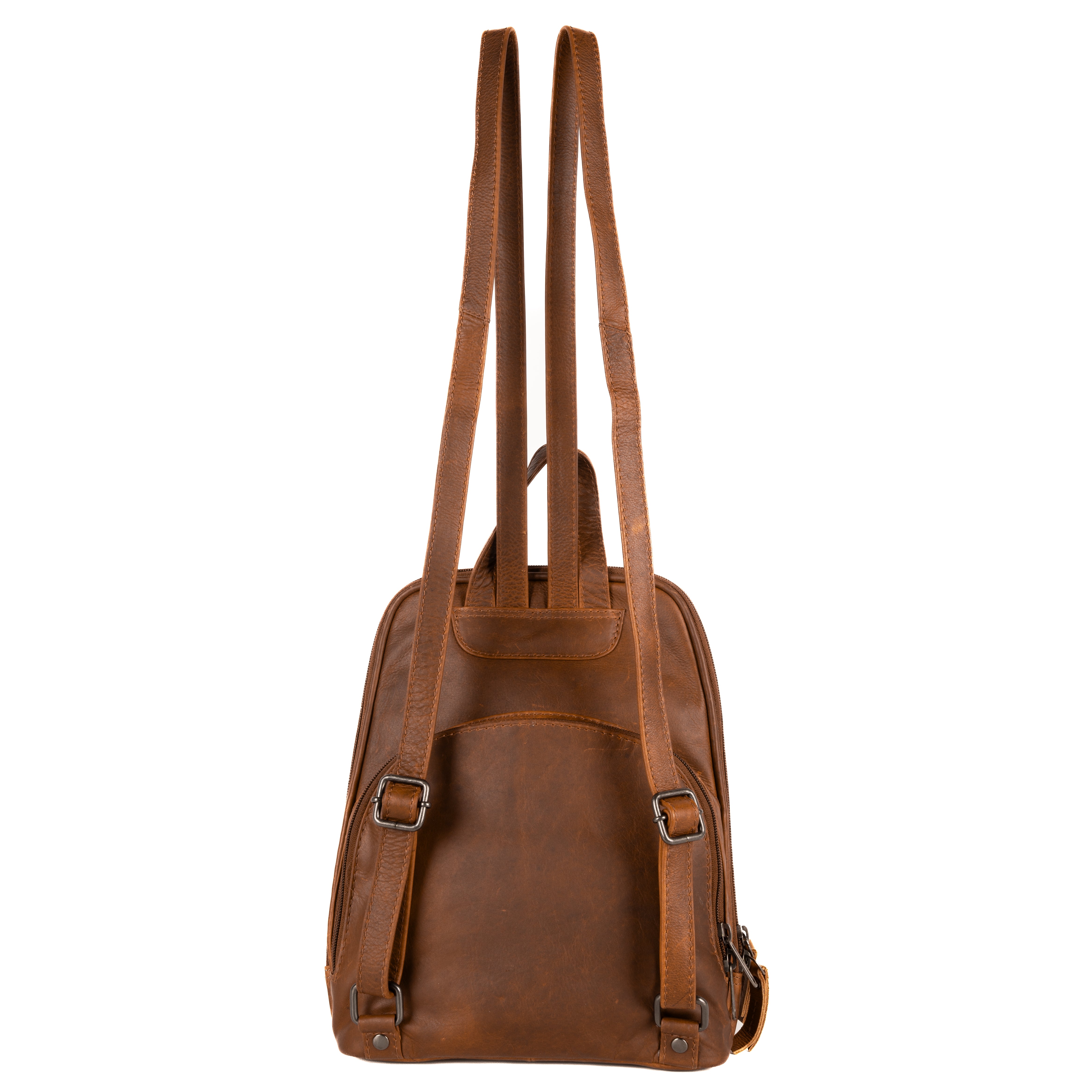 Concealed Carry Abby Leather Backpack by Lady Conceal - No Locking Zipper