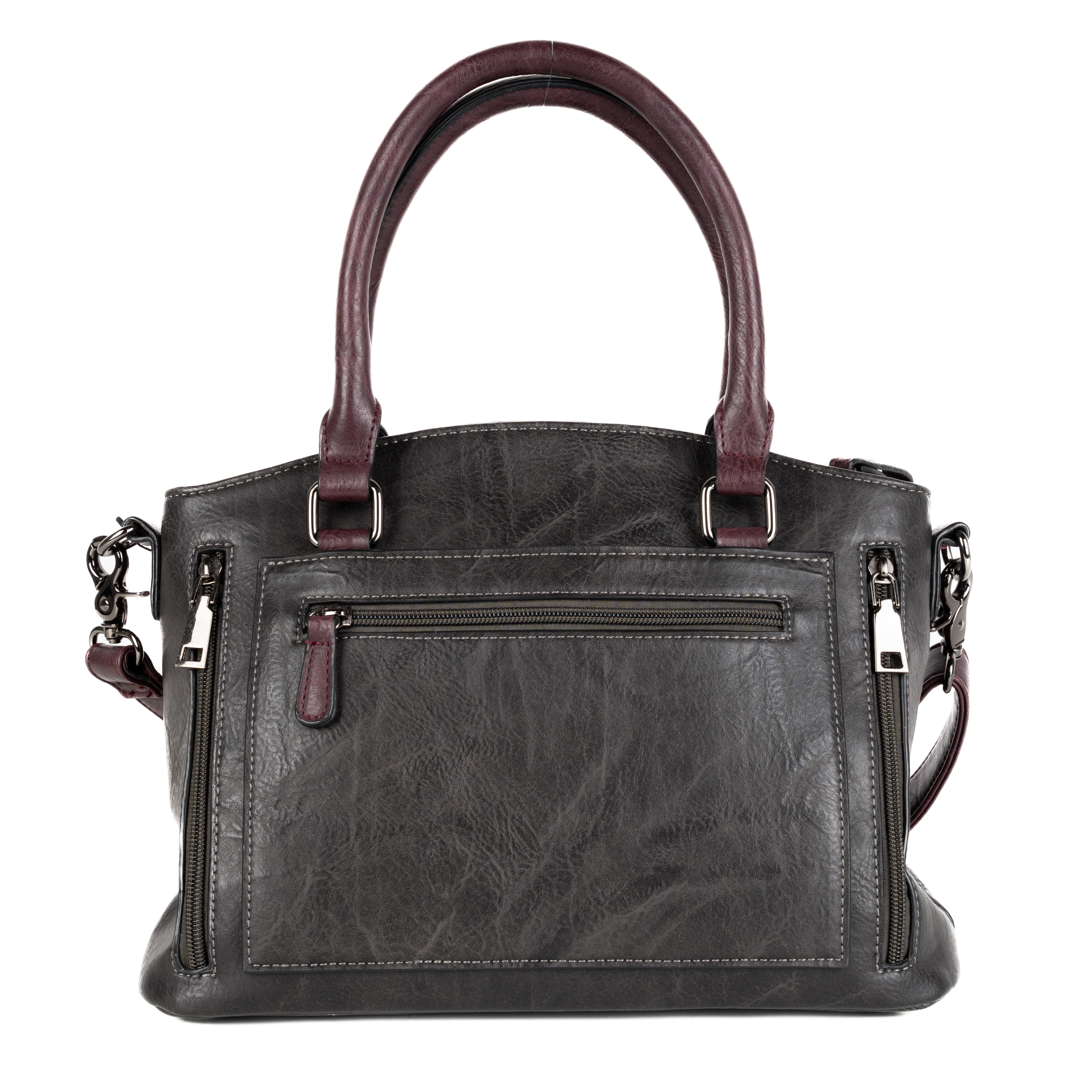 #86 - Faux Leather Satchel (No Locking Zippers)