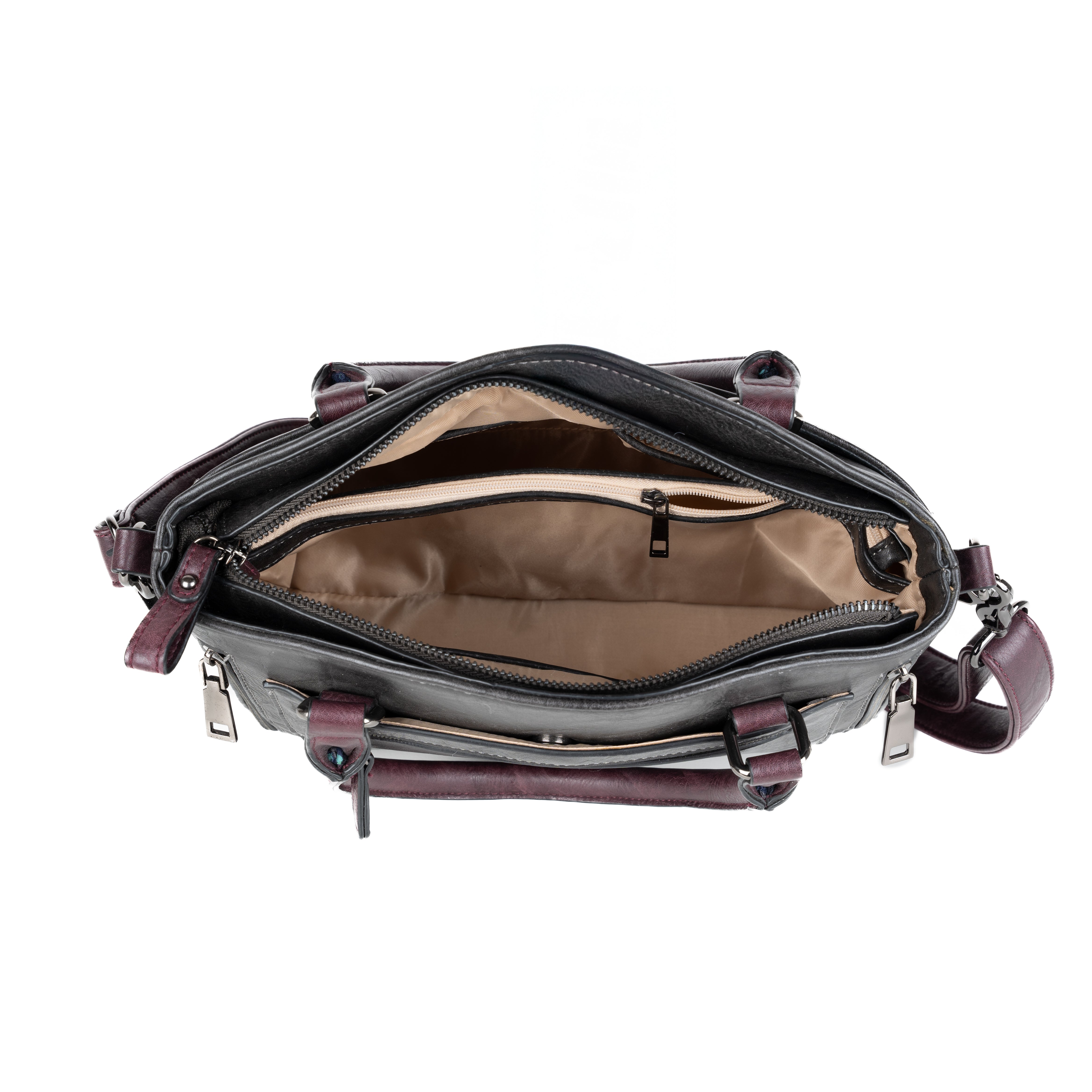 #86 - Faux Leather Satchel (No Locking Zippers)