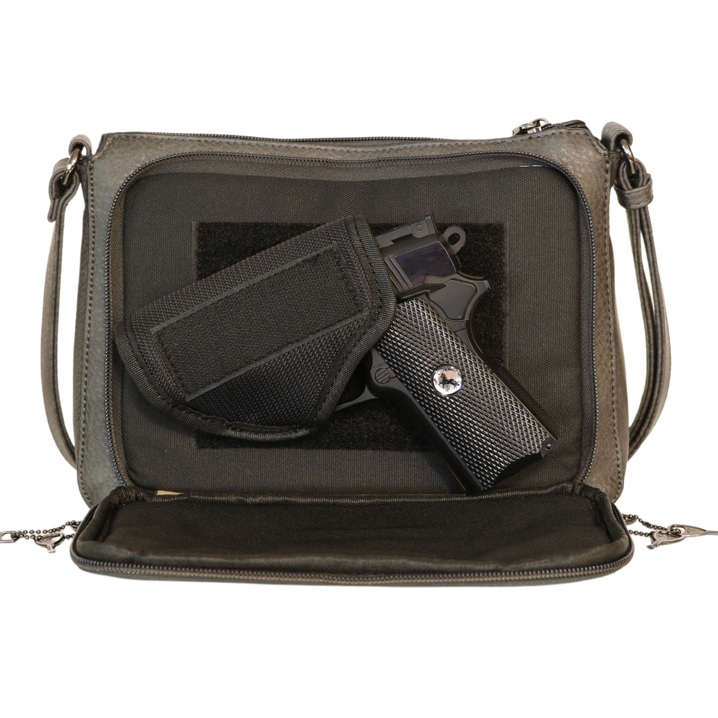 Concealed Carry Kinsley Crossbody Wallet-  YKK Locking Zippered Bag -  Easy Conceal Carry - CCW Purse for Women -  concealed carry Handbag for woman - Crossbody with RFID Slim Wallet - CCW Bag for Pistol - Fast and Easy Draw Bag