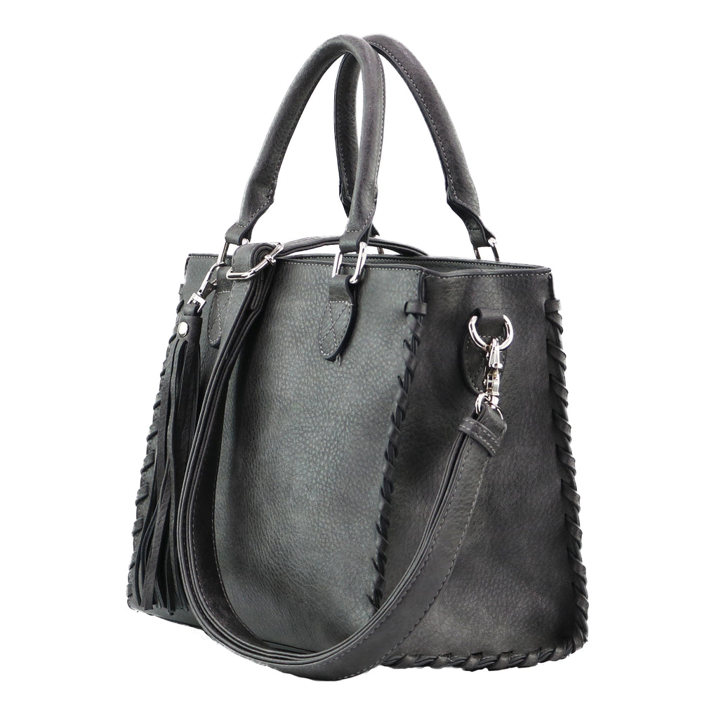 Ann Concealed Carry Crossbody Satchel - Mahogany