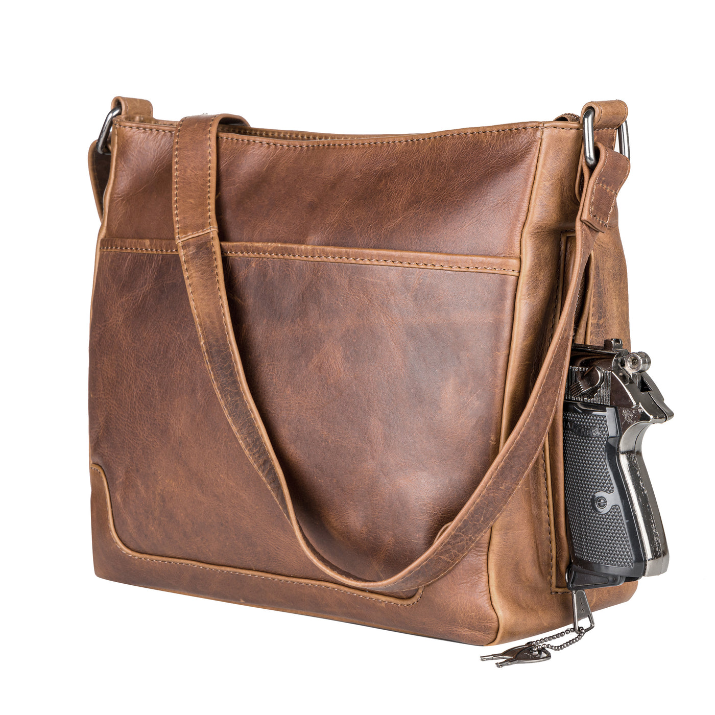 Concealed Carry Lydia Leather Crossbody - YKK Locking Zippers and Universal Holster - Soft Leather conceal and carry bag - Tactical womans purse for pistol - Concealed Carry Purse - most popular crossbody bag - crossbody handgun bag - crossbody bags for everyday use - Easy CCW - Fast Draw Bag - Secure Gun Bag