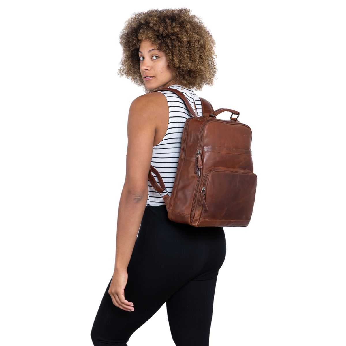 Concealed Carry Quinn Unisex Leather Backpack by Lady Conceal - Lady Conceal - Locking Gun Bag - Easy Draw Conceal Carry - Women Gun Users - gun carrier backpack - best gun carrying backpack- best gun carry backpack - Pistol and Firearm Bag - Western Hide Backpack - Boho Stylish Backpack for Women - Universal Holster Bag - Marley Unisex Backpack - Women's Concealed Carry Bagpack - premium leather backpack