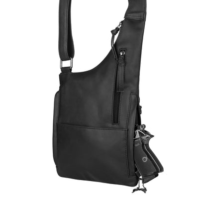 Concealed Carry Unisex Remi Crossbody Purse - YKK Locking Zippers and Universal Holster Pistol Bag - Discreet Gun CCW - Secure Gun Purse - Tactical womans purse for pistol - Concealed Carry Purse - most popular crossbody bag - crossbody handgun bag - crossbody bags for everyday use - Lady Conceal - Unique Hide Purse - Locking YKK Purse - Fanny Pack for Gun and Pistol - Easy CCW - Fast Draw Bag - Secure Gun Bag