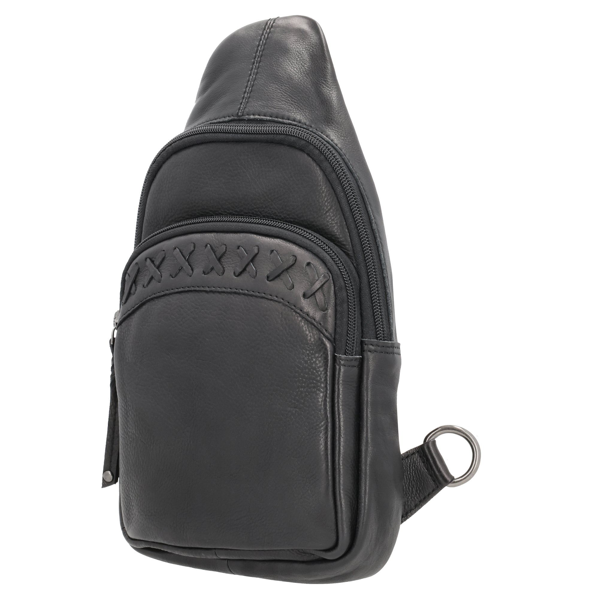 Concealed Carry Unisex Taylor Sling Leather Backpack by Lady Conceal