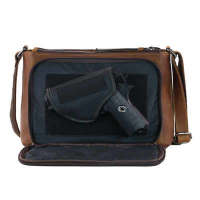 oncealed Carry Brynlee Leather Crossbody - Lady Conceal Gun Crossbody Bag - Unique Hide Crossbody Gun and Pistol Bag - crossbody bag for concealed gun carry - Unique Cowboy Leather Crossbody gun bag - concealed carry purse for woman