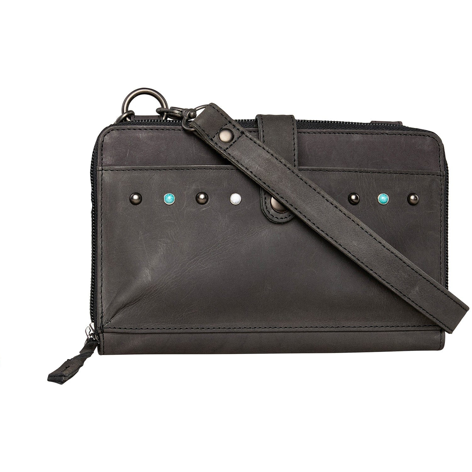 Concealed Carry Millie Leather Crossbody Organizer - Extra Small - No Wristlet Strap