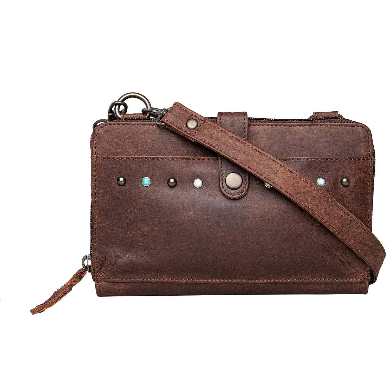 Concealed Carry Millie Leather Crossbody Organizer - Extra Small - No Wristlet Strap