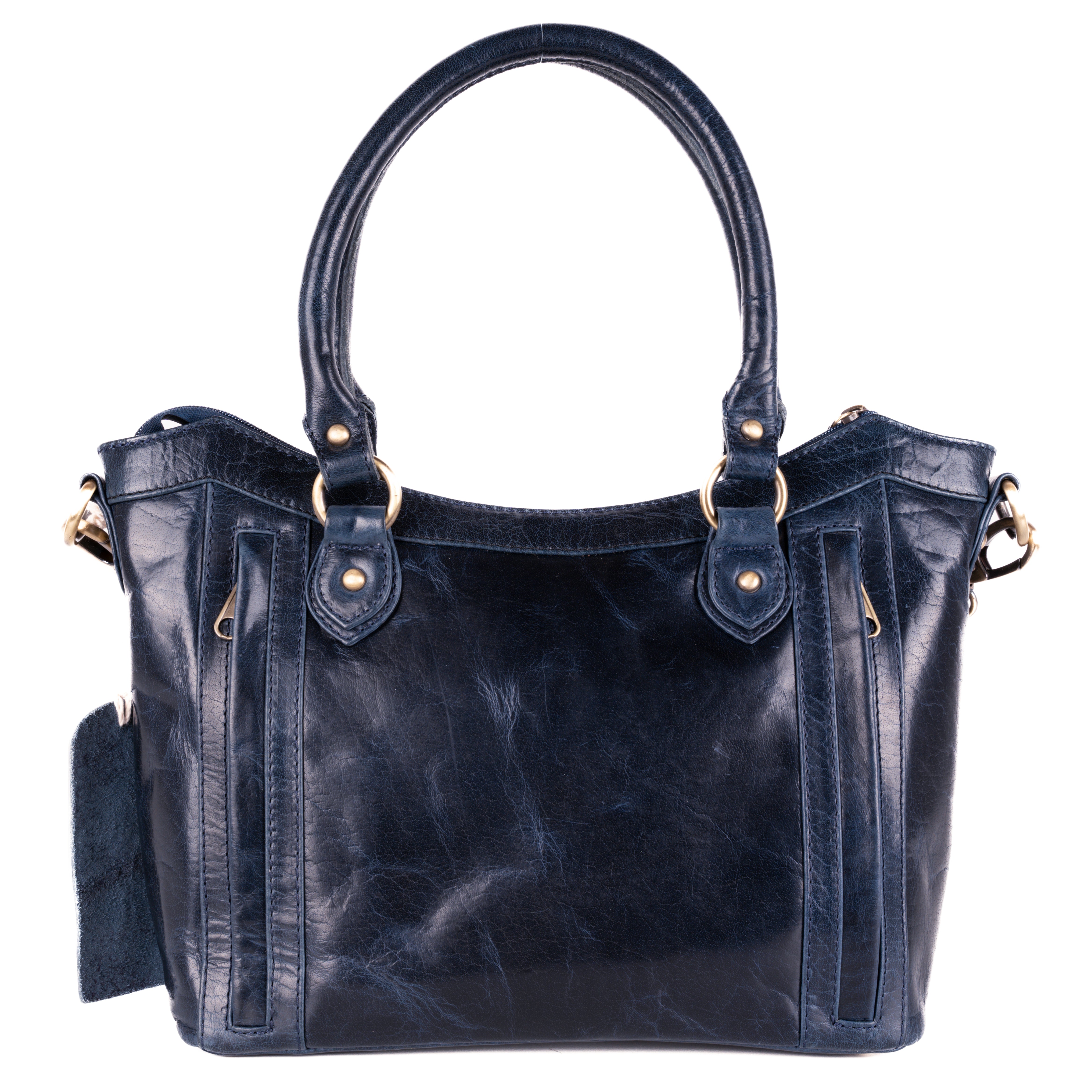 Concealed Carry Sadie Leather Satchel by Lady Conceal - Blue