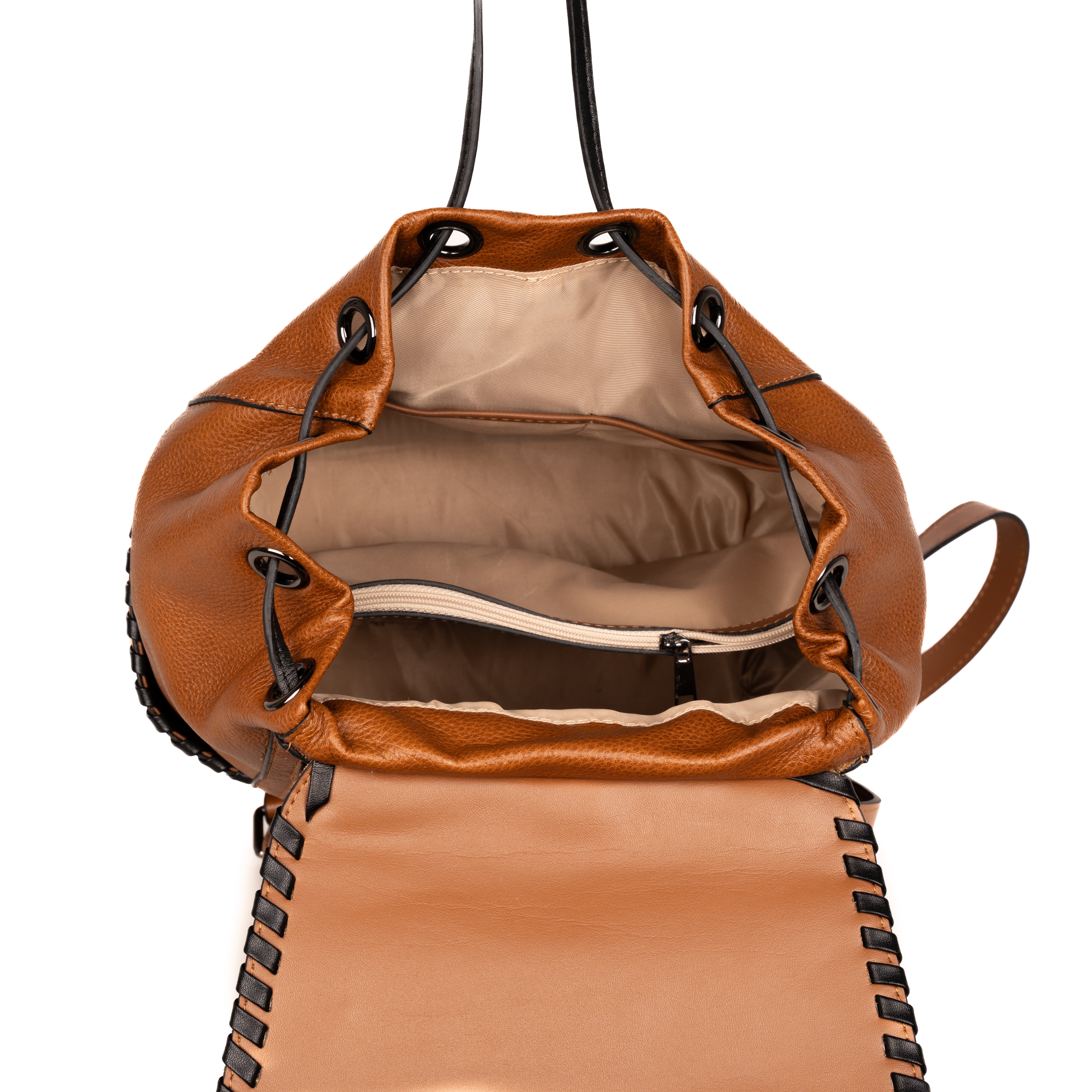 Concealed Carry Allie Leather Backpack by Lady Conceal - No Locking Zippers