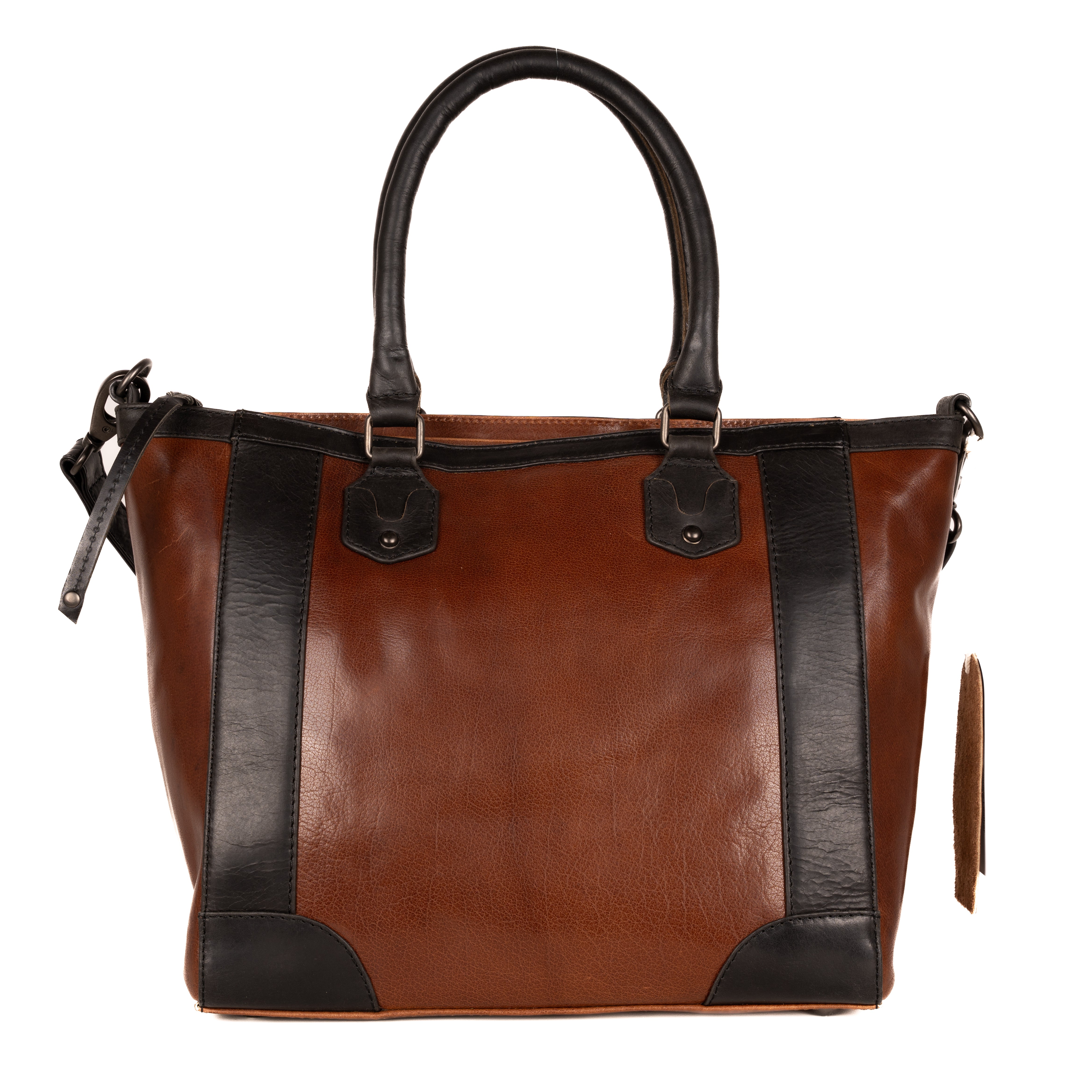 Concealed Carry Two-Tone Satchel by Lady Conceal - Brown and Black