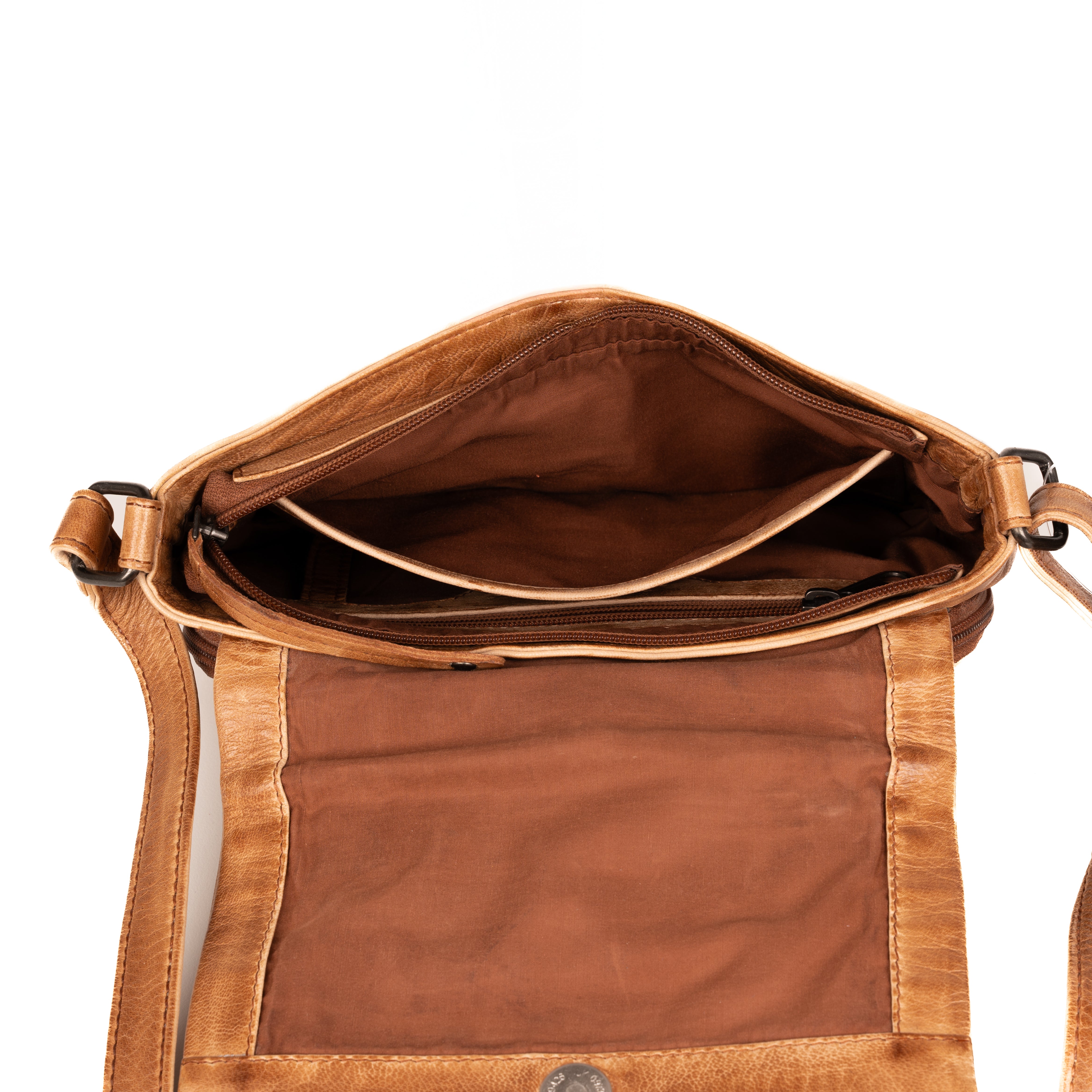 Concealed carry Compact Brown Crossbody Bag by Lady Conceal