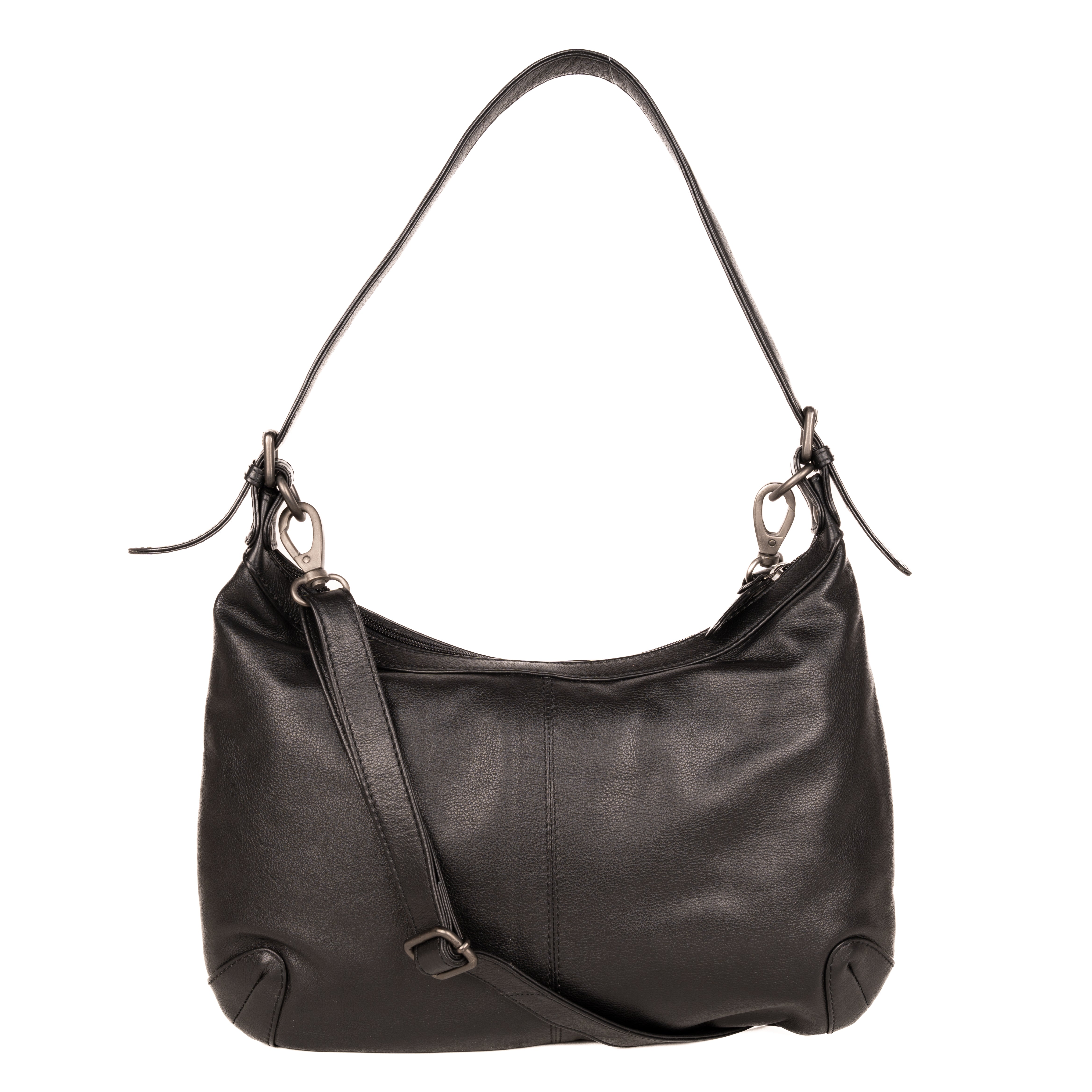 Leather Hobo Bag without Concealment Feature