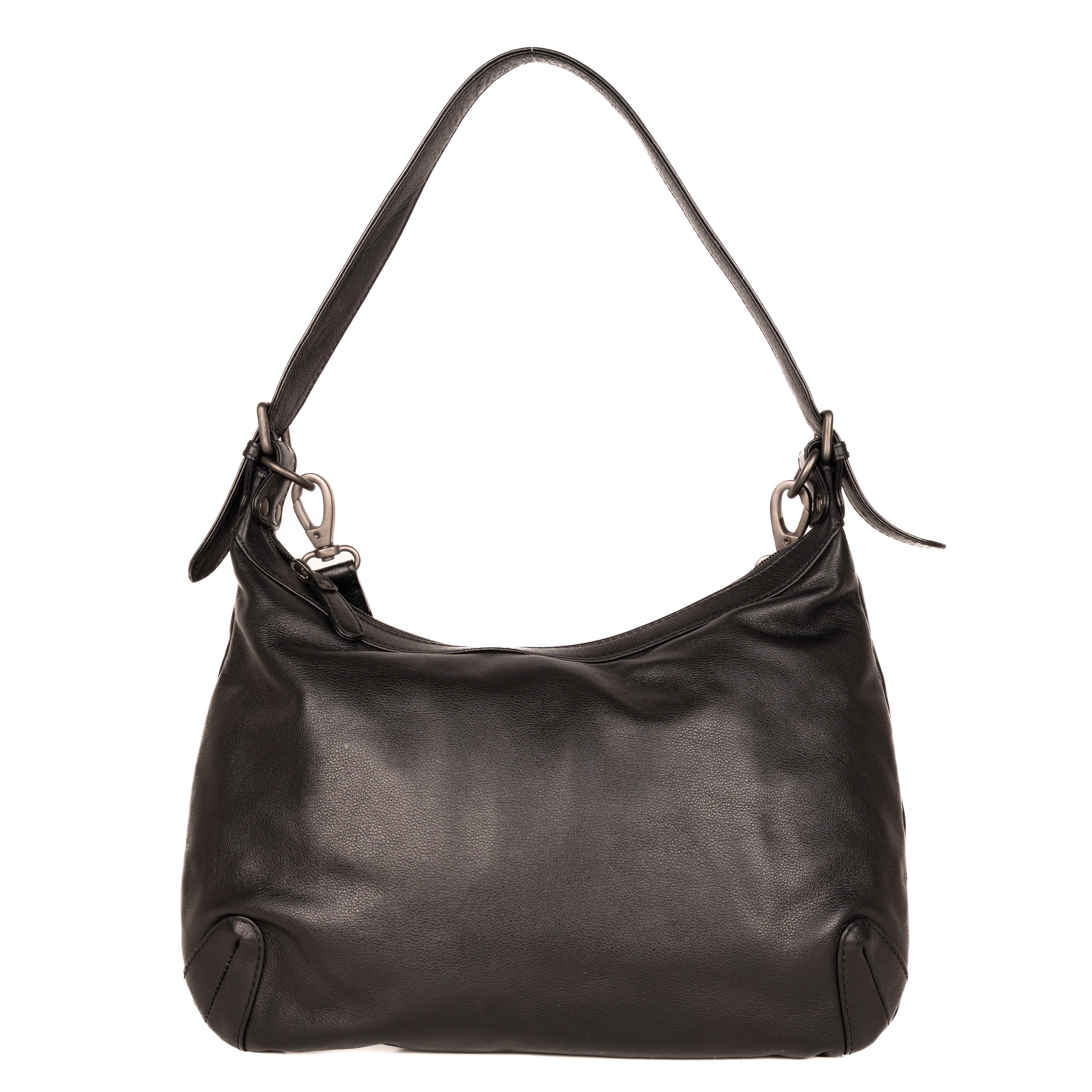 Leather Hobo Bag without Concealment Feature