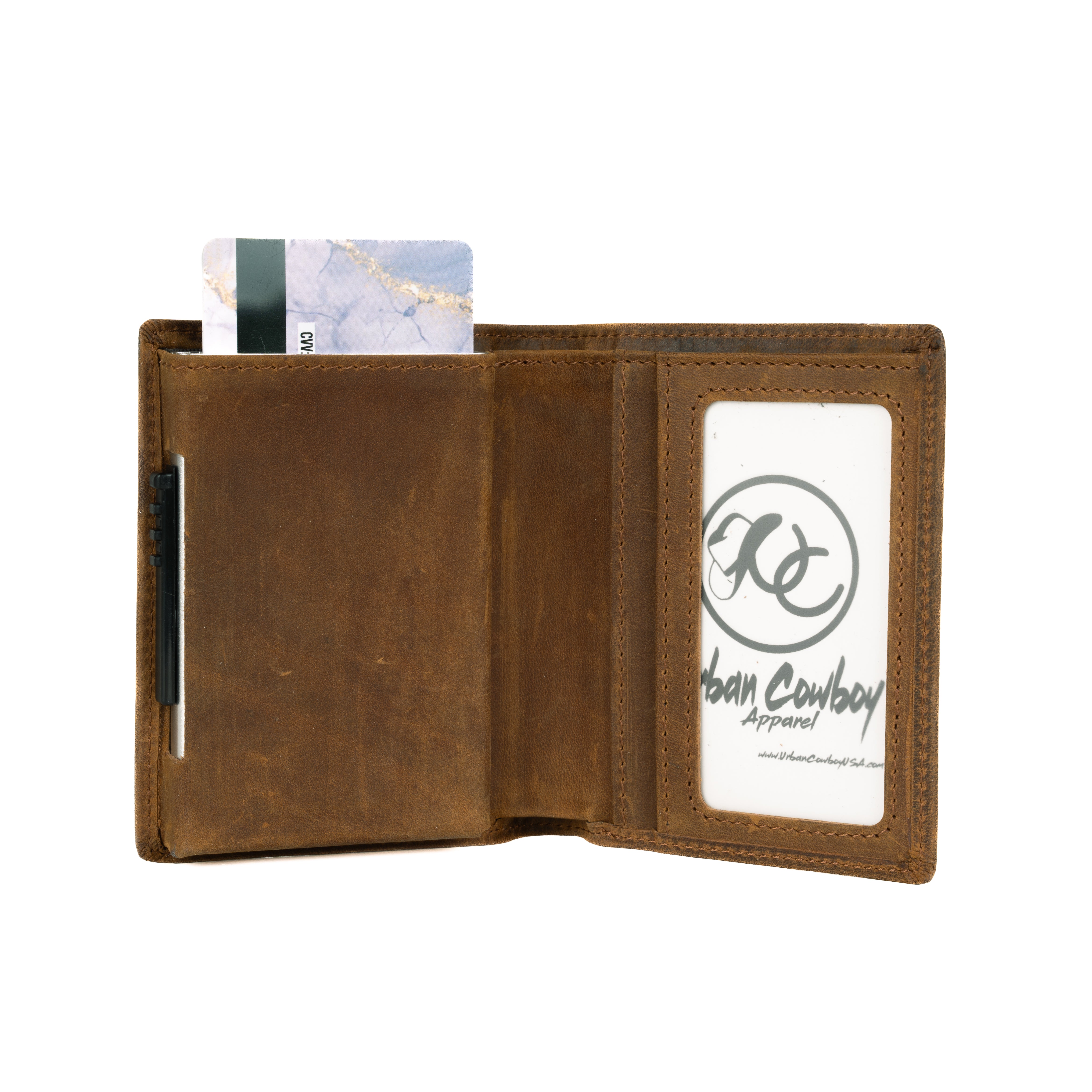 Urban Cowboy Pop-Up Leather Wallet - Brown