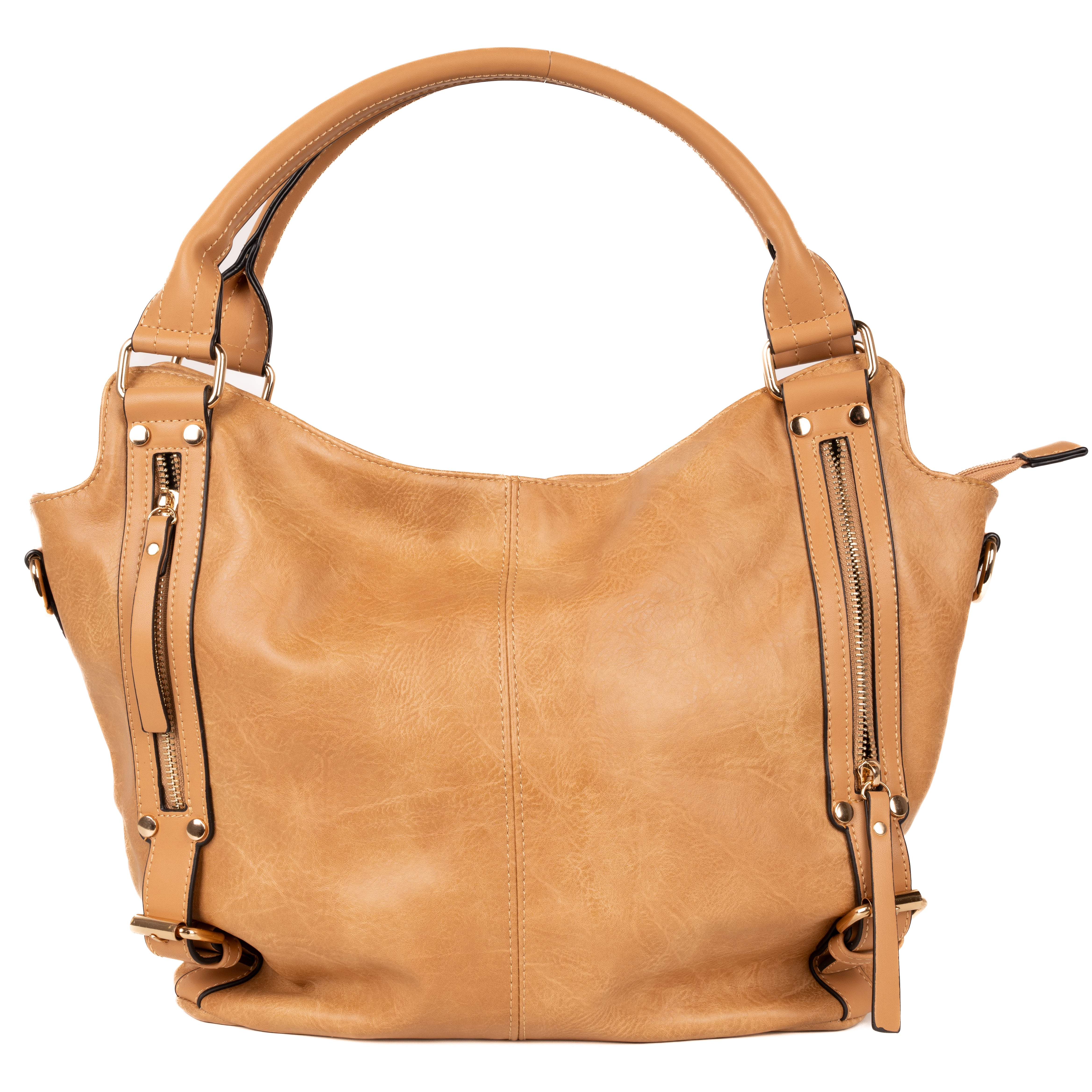 PU Leather Hobo Tote Bag with Adjustable Shoulder Strap by ITSCOSY