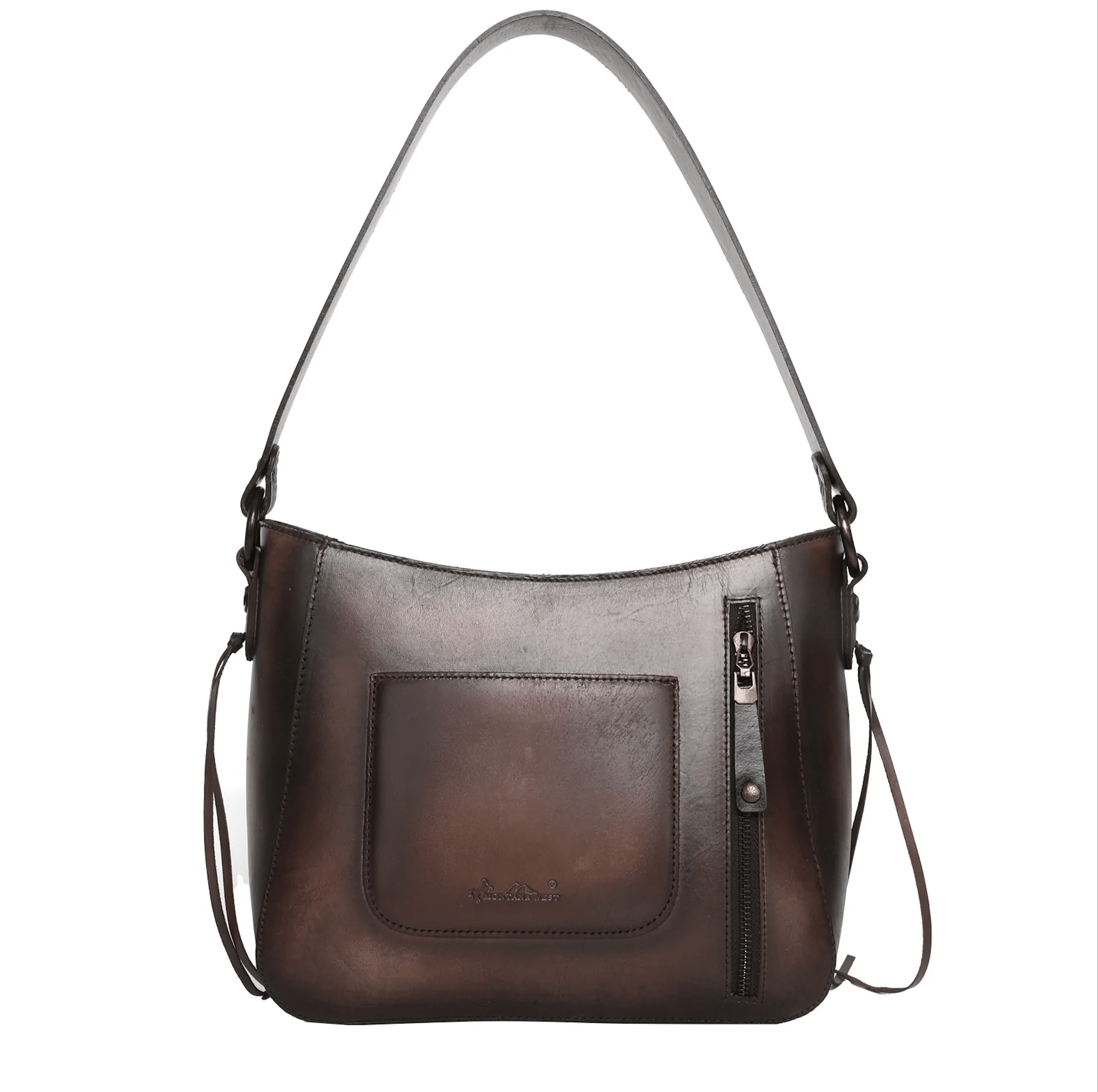 Concealed Carry Leather Concealed Carry Whipstitch Hobo by Montana West