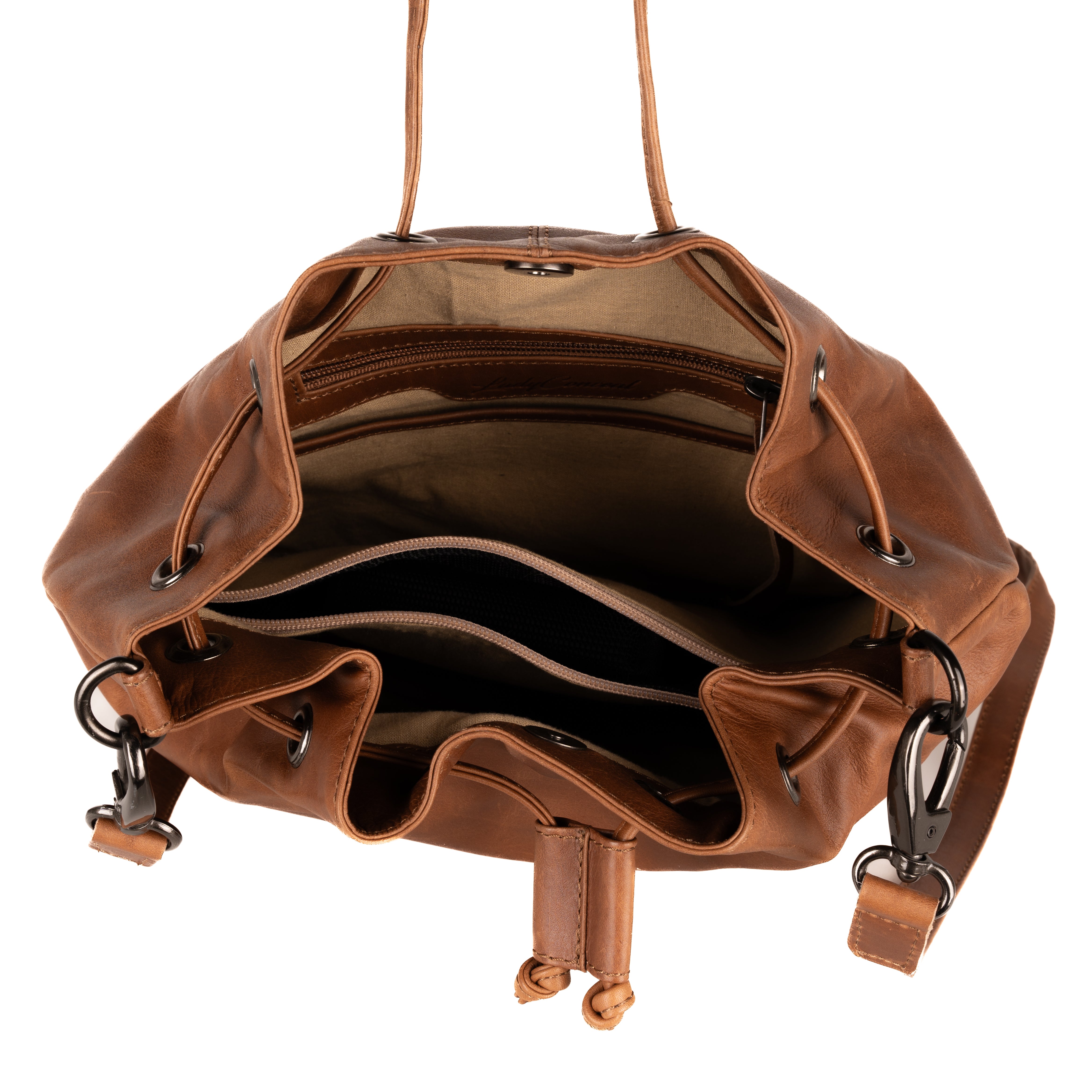 Concealed Carry Full Grain Leather Backpack