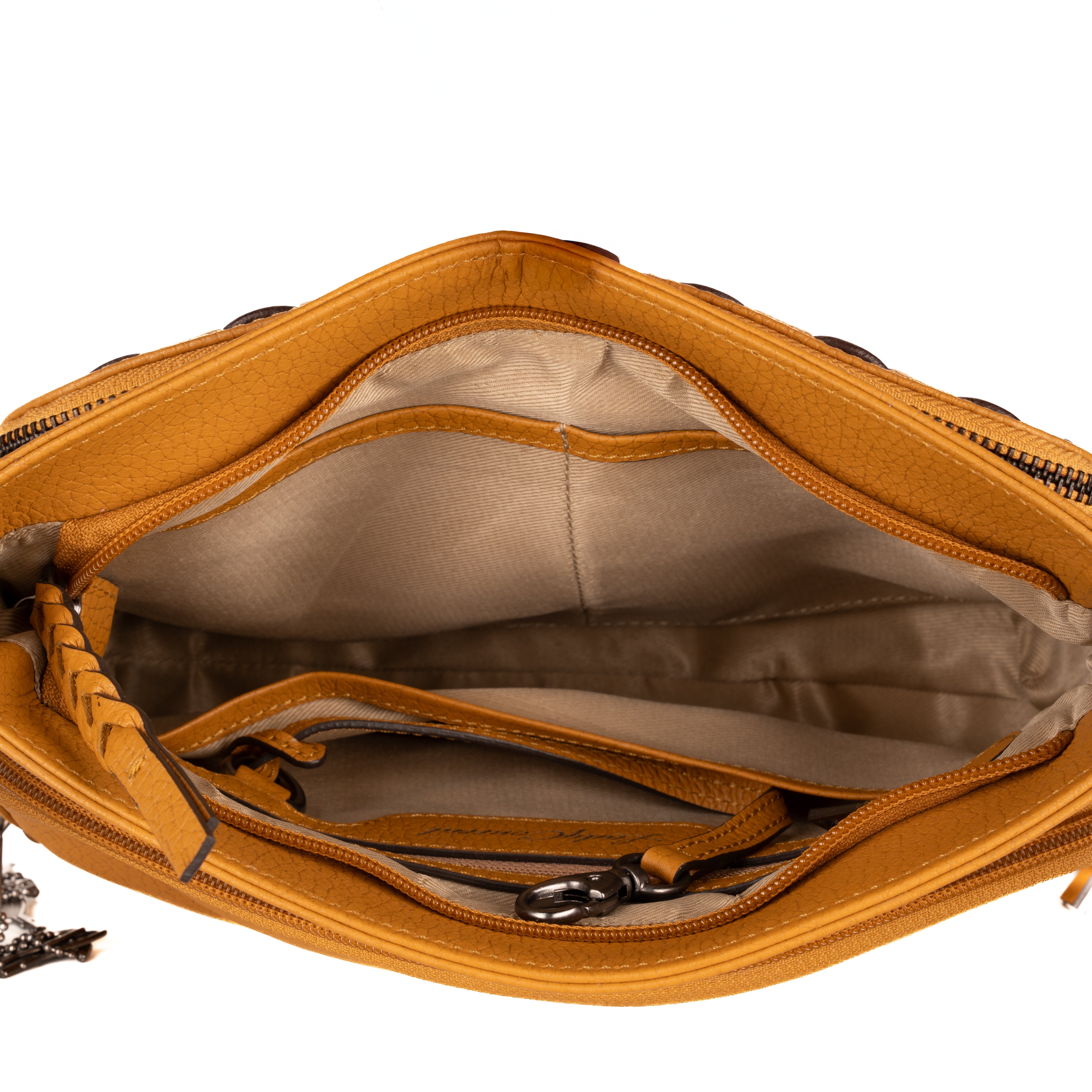 Concealed Carry Leather Crossbody with Organizer