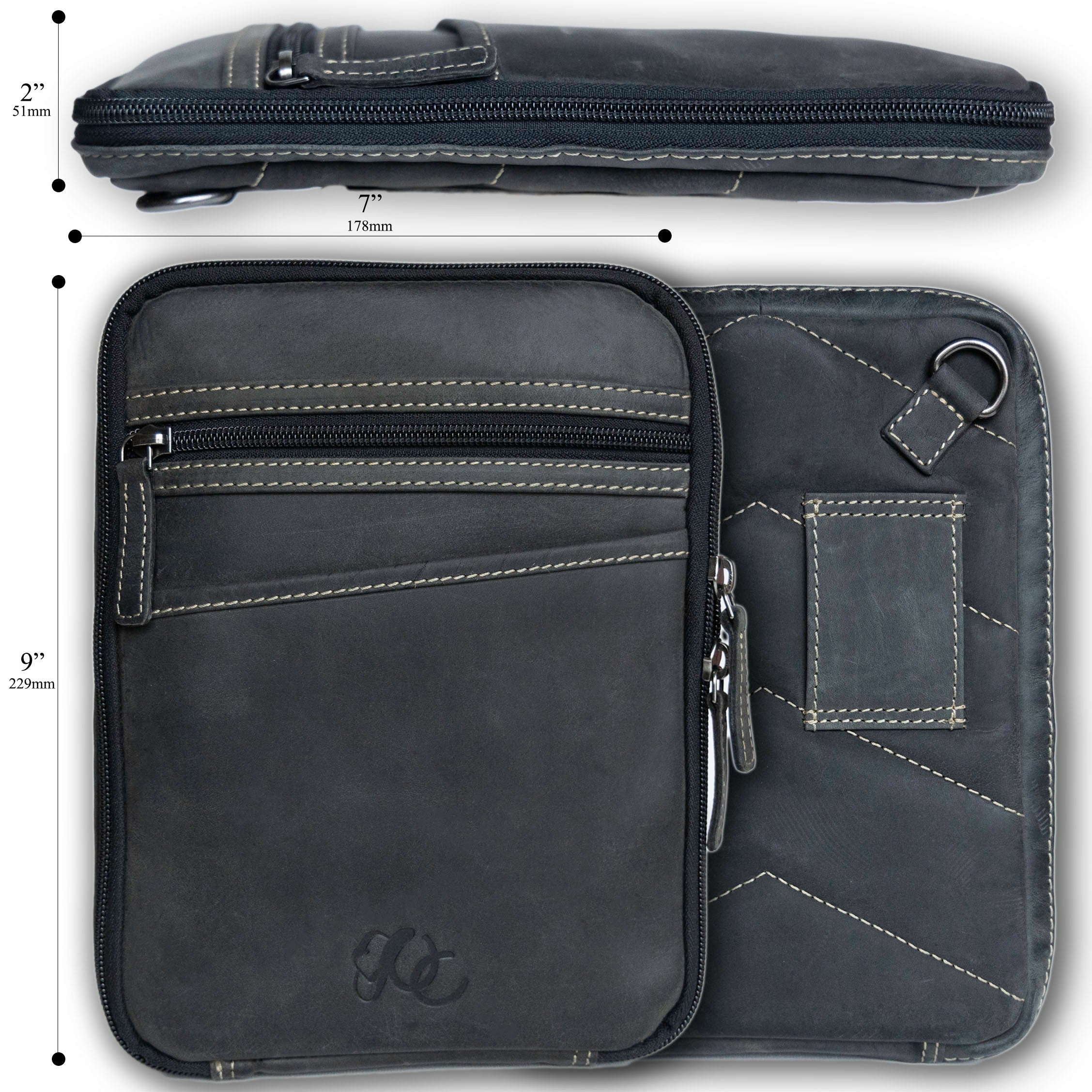 Concealed Carry Leather Pistol Case Crossbody by UC Leather