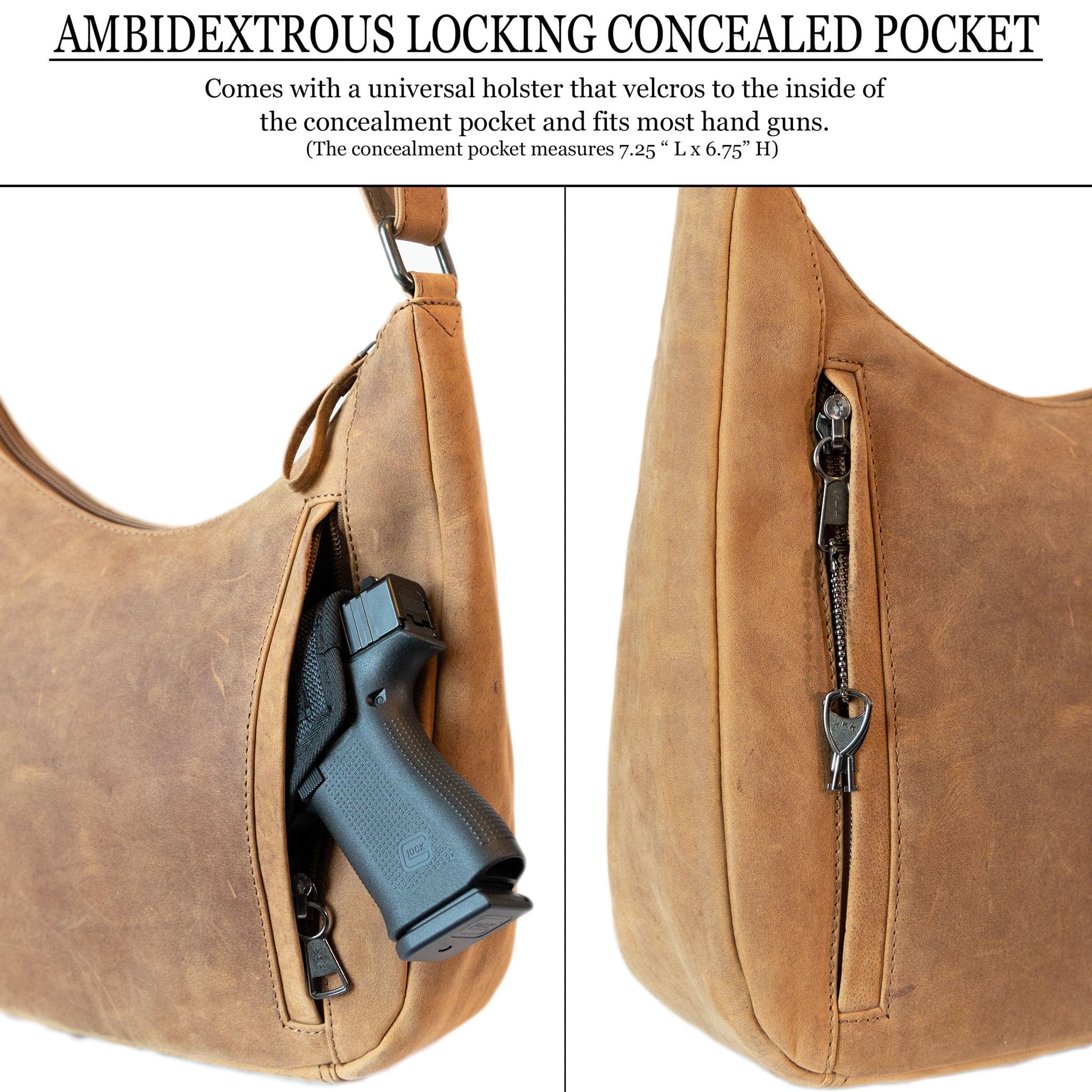 Concealed Carry Hobo Crossbody by UC Leather -  Unique Gun Bag -  Women CCW Purse -  Crossbody Holster  soft leather shoulder bags for women's -  crossbody bags for everyday use -  most popular crossbody bag -  crossbody bags for guns -  crossbody handgun bag -  Unique Hide Purse -  Conceal Carry Western Purse -  Stylish Carry Cheetah Leather Bag -  Bag for Conceal Carrying Women - Gun Bag for Women