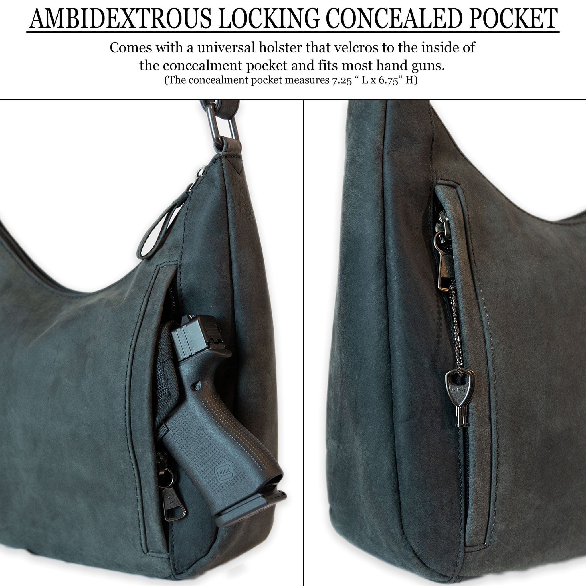 Concealed Carry Hobo Crossbody by UC Leather -  Unique Gun Bag -  Women CCW Purse -  Crossbody Holster  soft leather shoulder bags for women's -  crossbody bags for everyday use -  most popular crossbody bag -  crossbody bags for guns -  crossbody handgun bag -  Unique Hide Purse -  Conceal Carry Western Purse -  Stylish Carry Cheetah Leather Bag -  Bag for Conceal Carrying Women - Gun Bag for Women