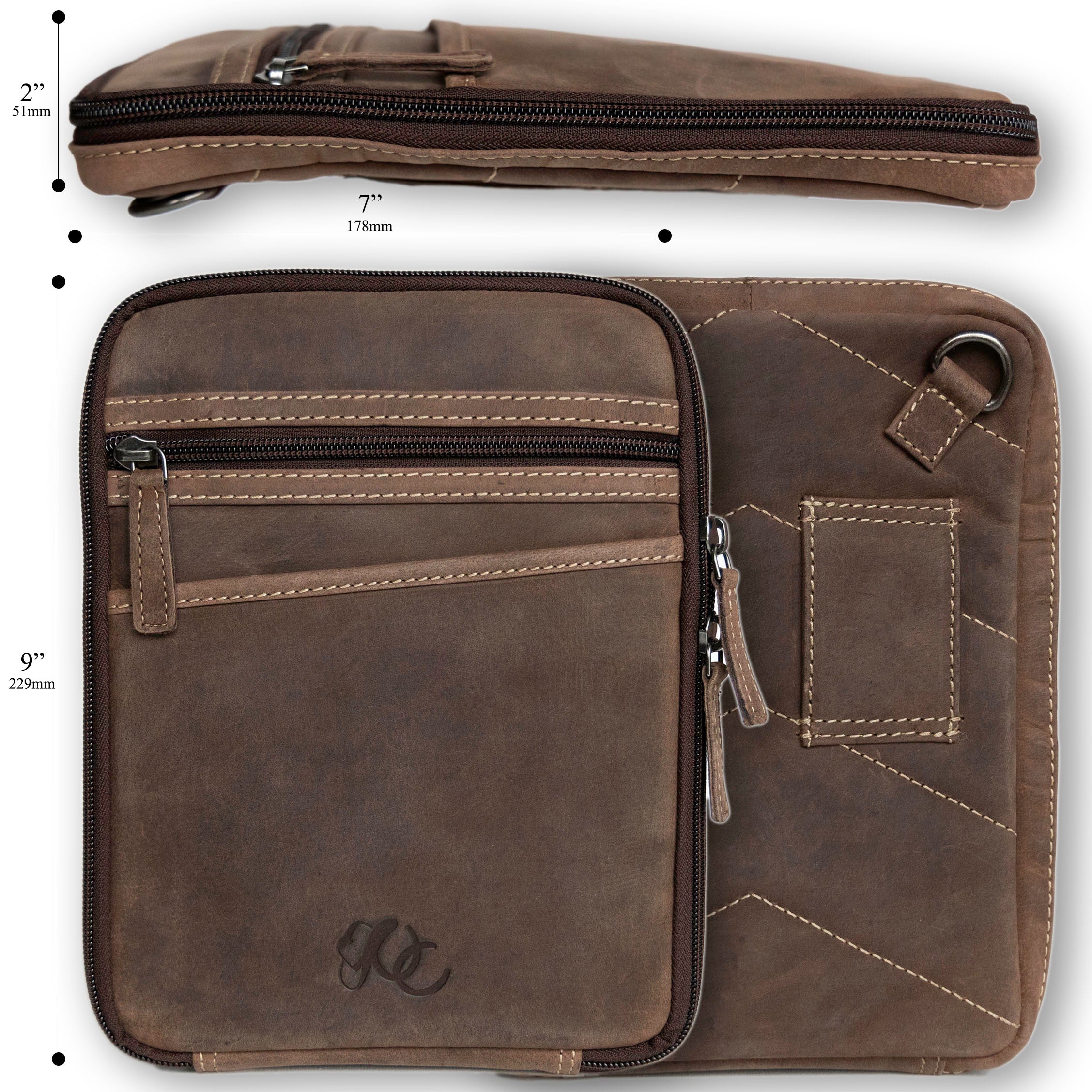 Concealed Carry Leather Pistol Case Crossbody by UC Leather