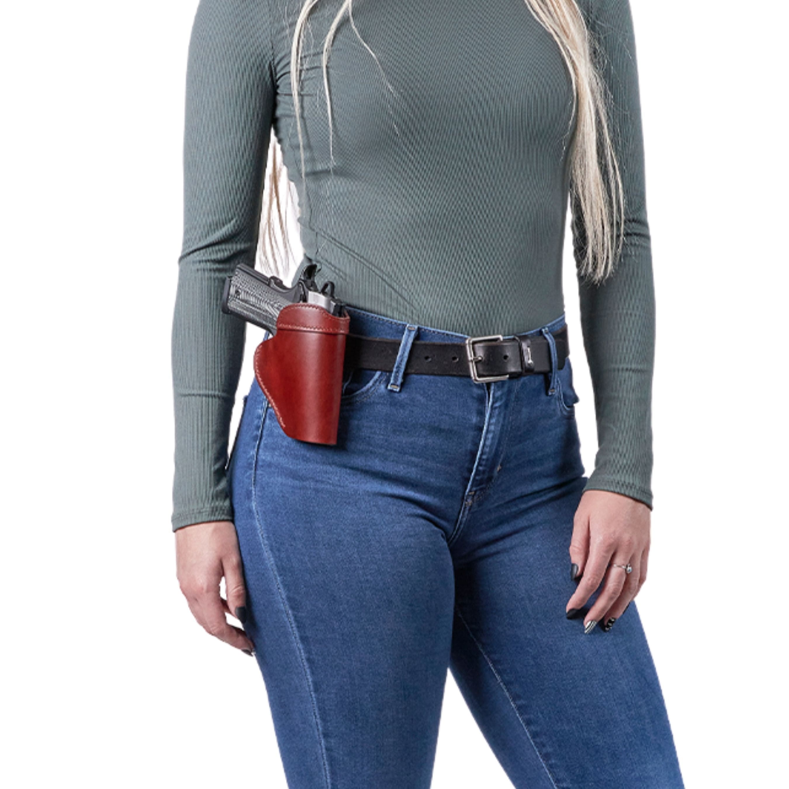 Unisex Inside Waistband Left-Handed Leather Holster by DS Conceal -  Leather Holster by DS Conceal -  Lady Conceal -  leather air gun case -  leather gun case -  leather gun cases pistol -  vintage leather gun case -  Leather gun case Lumbar Gun -  Genuine Leather Gun Cases -  antique leather gun case soft