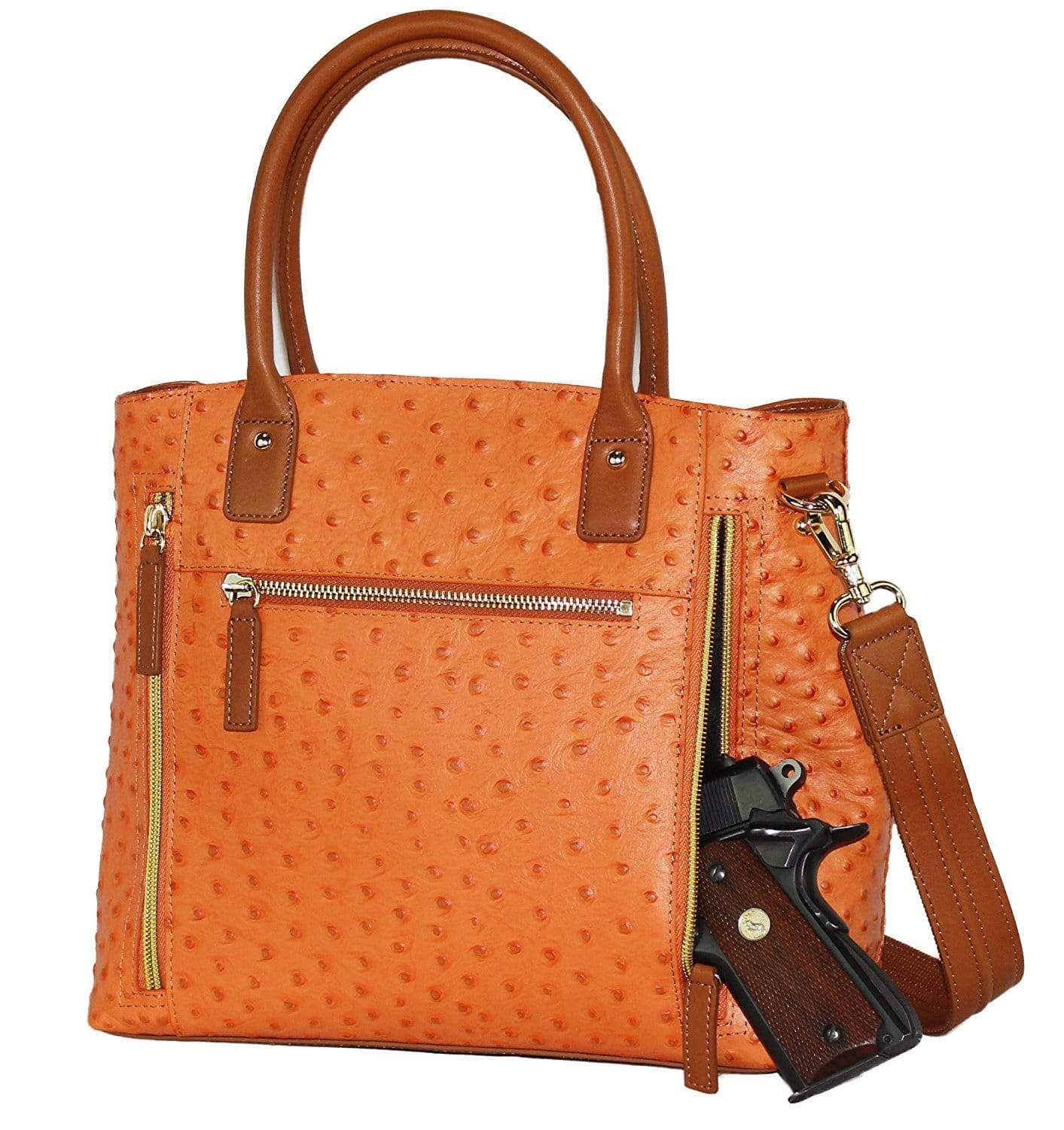 Concealed Carry Ostrich Town Tote by GTM Original