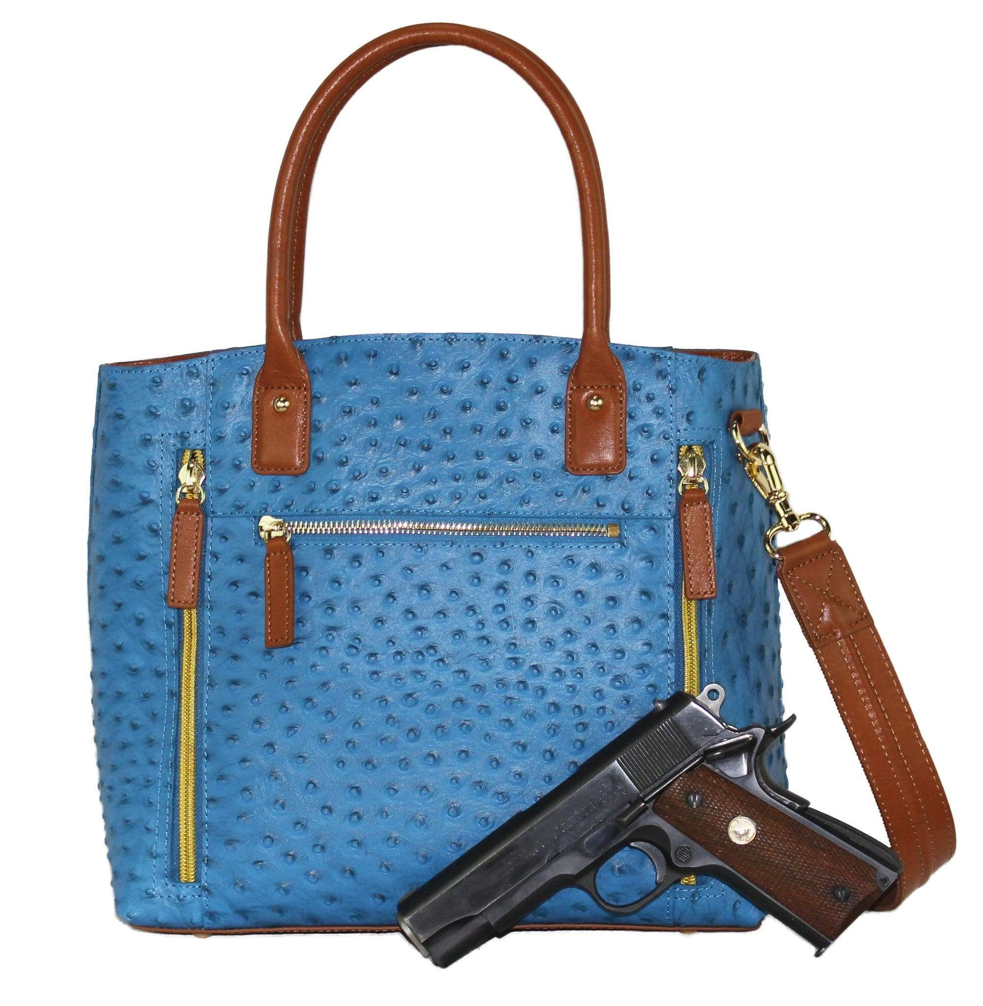 Concealed Carry Ostrich Town Tote by GTM Original