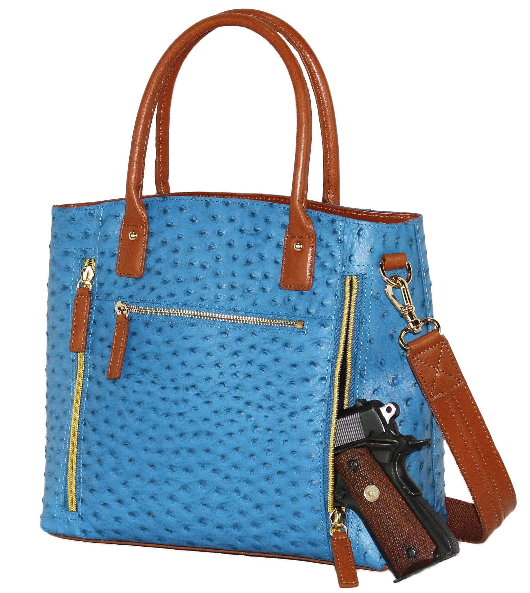 Concealed Carry Ostrich Town Tote by GTM Original