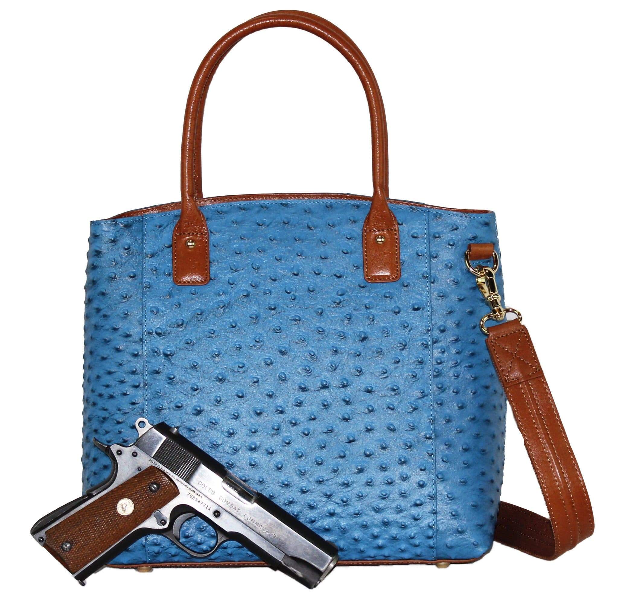 Concealed Carry Ostrich Town Tote by GTM Original