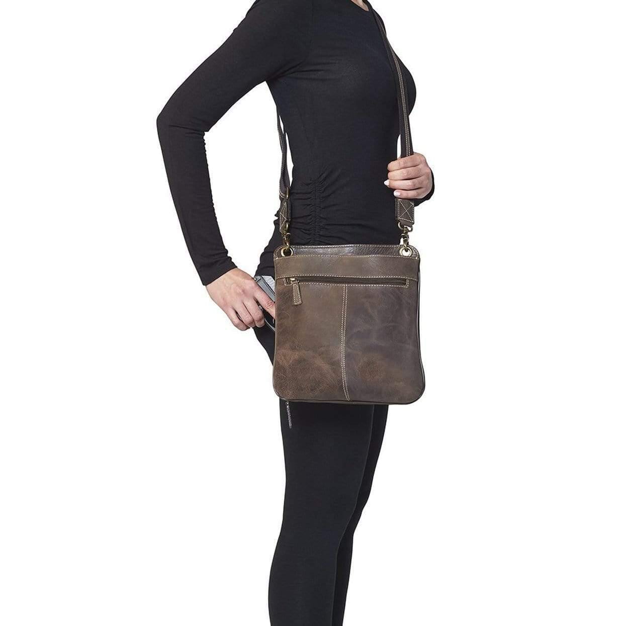 Concealed Carry Distress Buffalo Vintage Crossbody by GTM Original