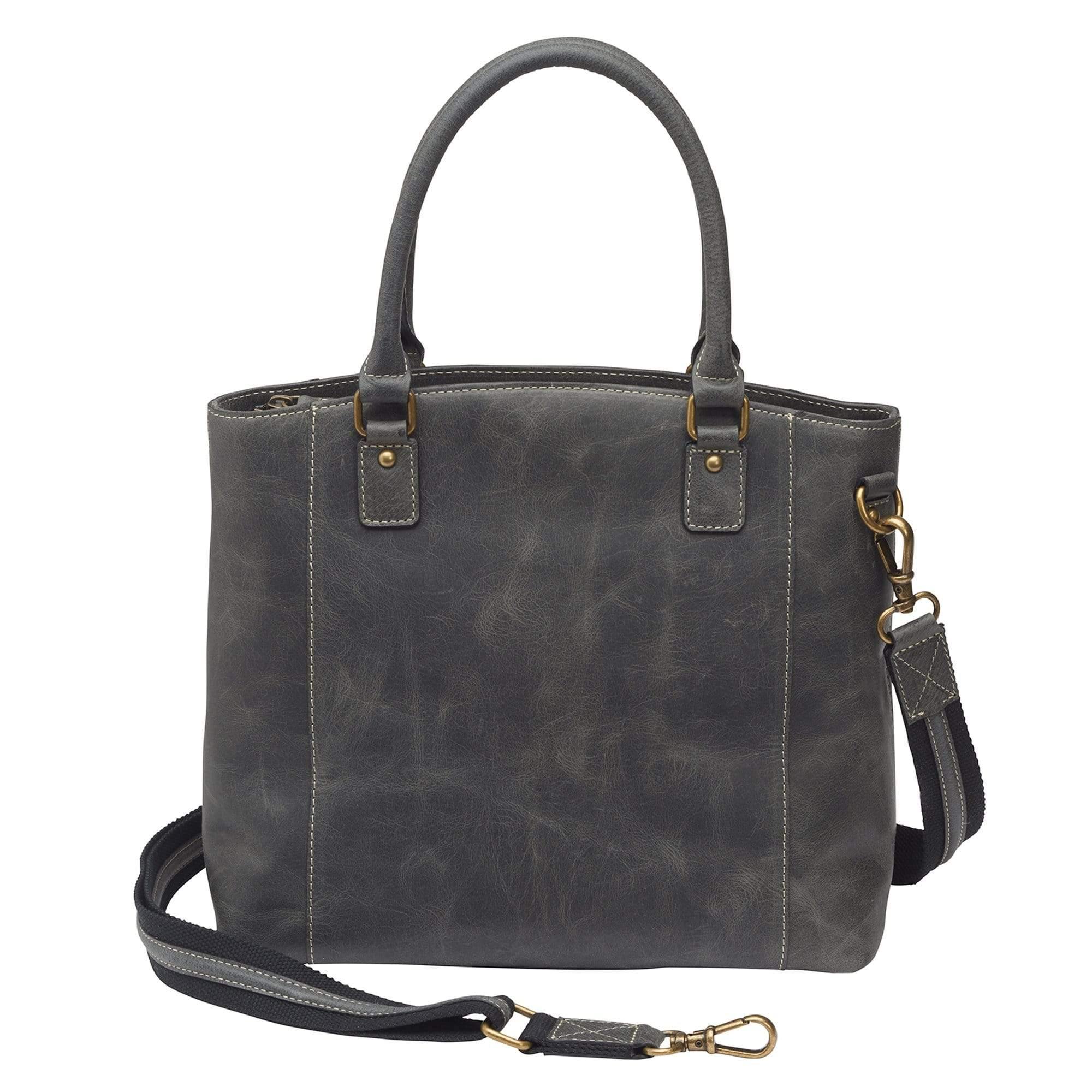 Concealed Carry Distressed Buffalo Leather Town Tote by GTM Original