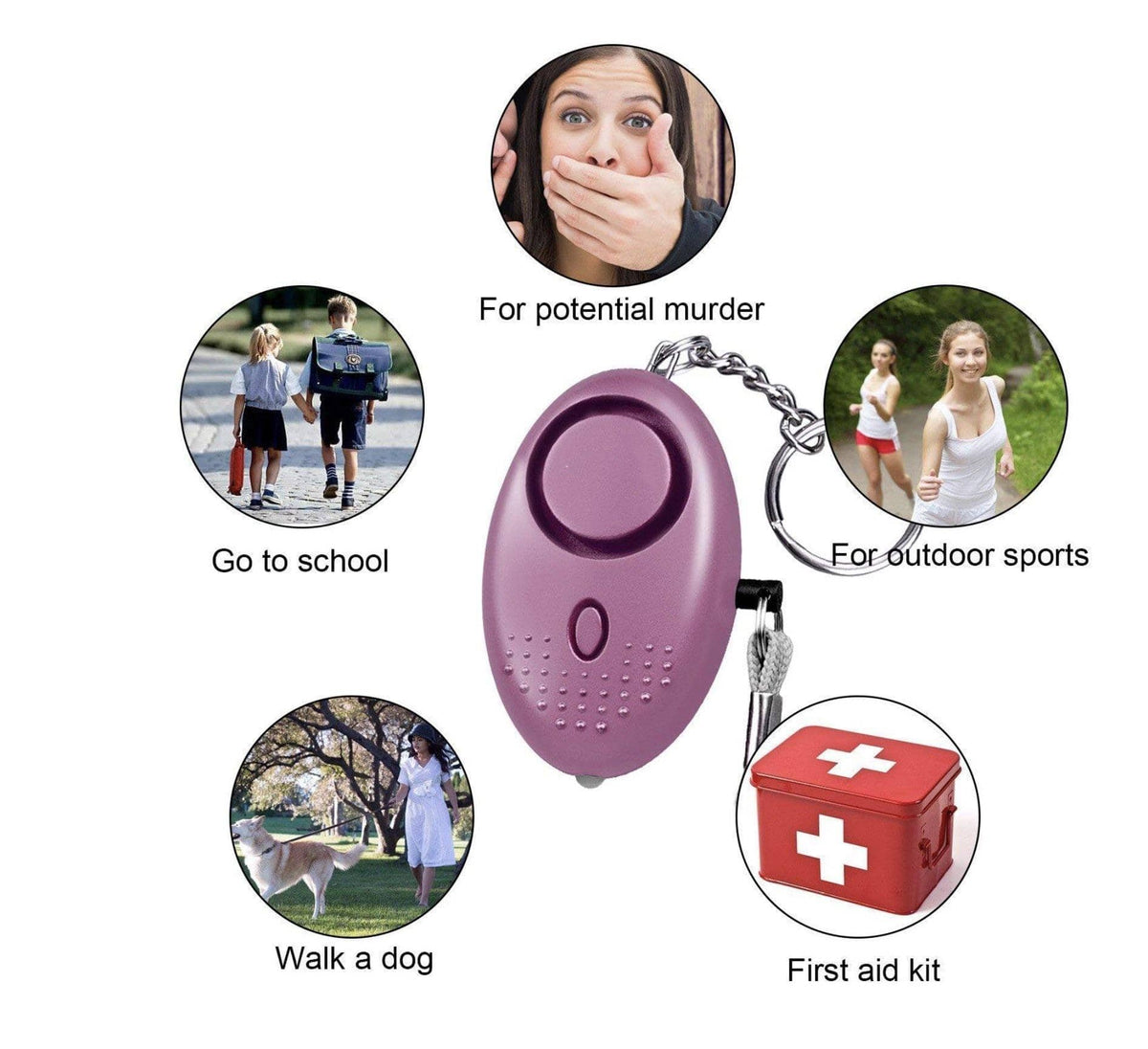 Security Keypass Keychain Security Alarm Keychain | Personal Alarm Keychain