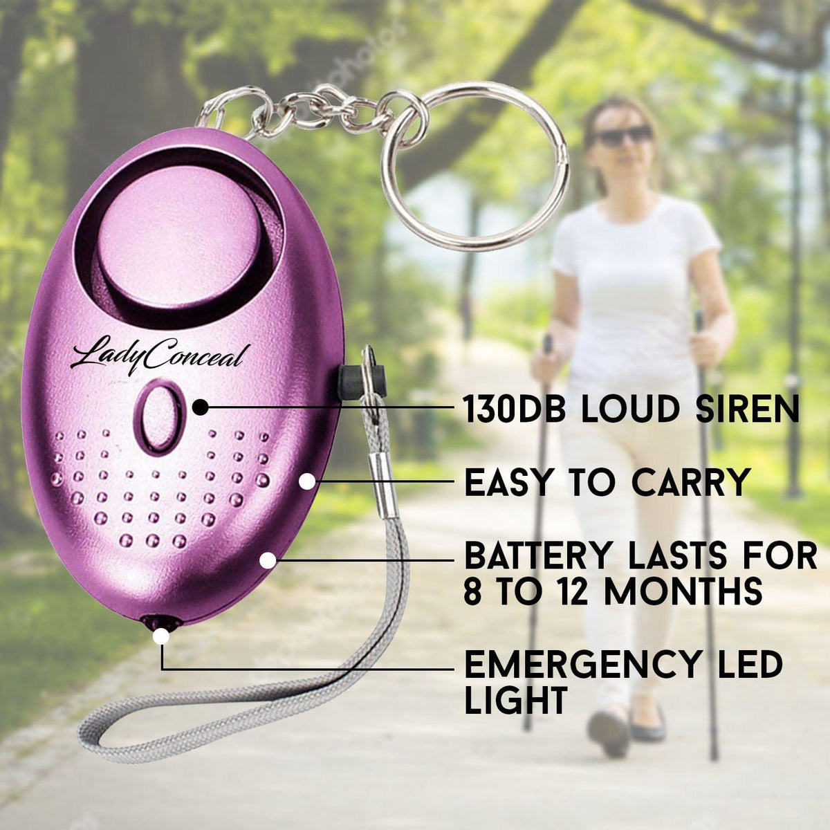Security Keypass Keychain Security Alarm Keychain | Personal Alarm Keychain