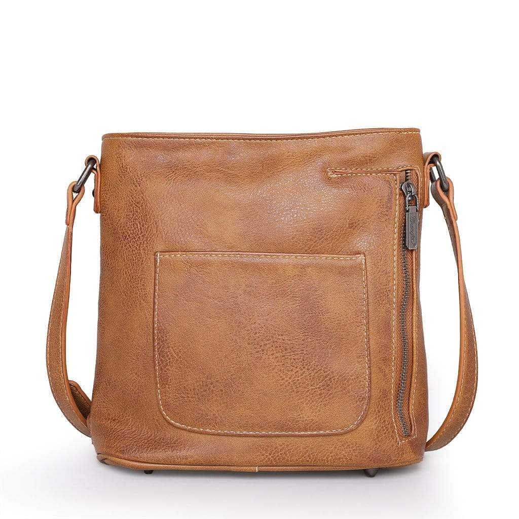 Montana West Concealed Carry Purse Brown Concealed Carry Crossbody Bag by Wrangler/Montana West