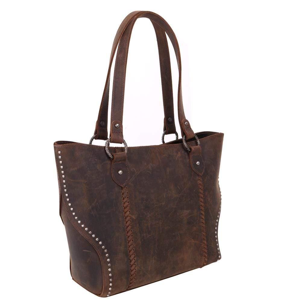 Montana West Concealed Carry Purse Distressed Leather Tote by Montana West