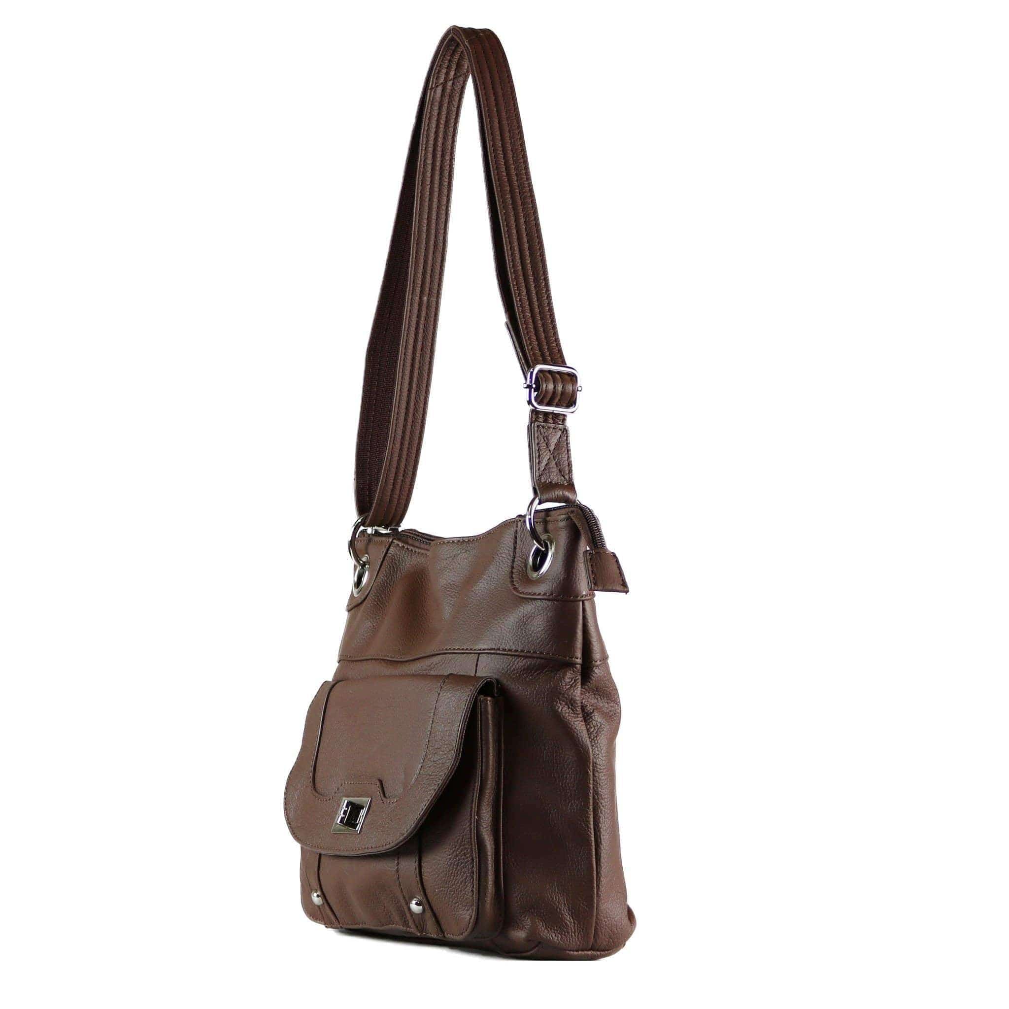 Concealed Carry Twist Lock Pocket Crossbody by Roma Leathers