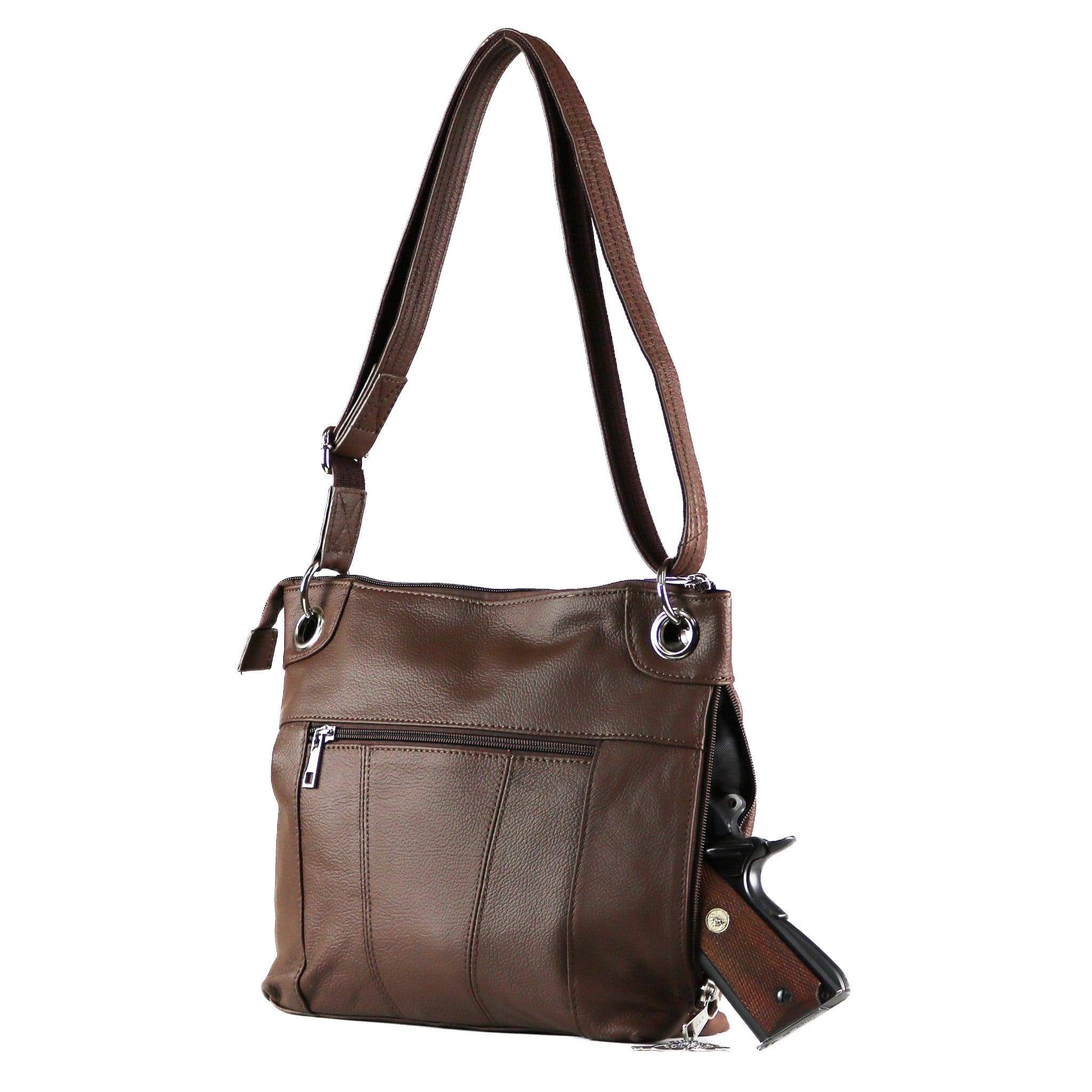 Concealed Carry Twist Lock Pocket Crossbody by Roma Leathers