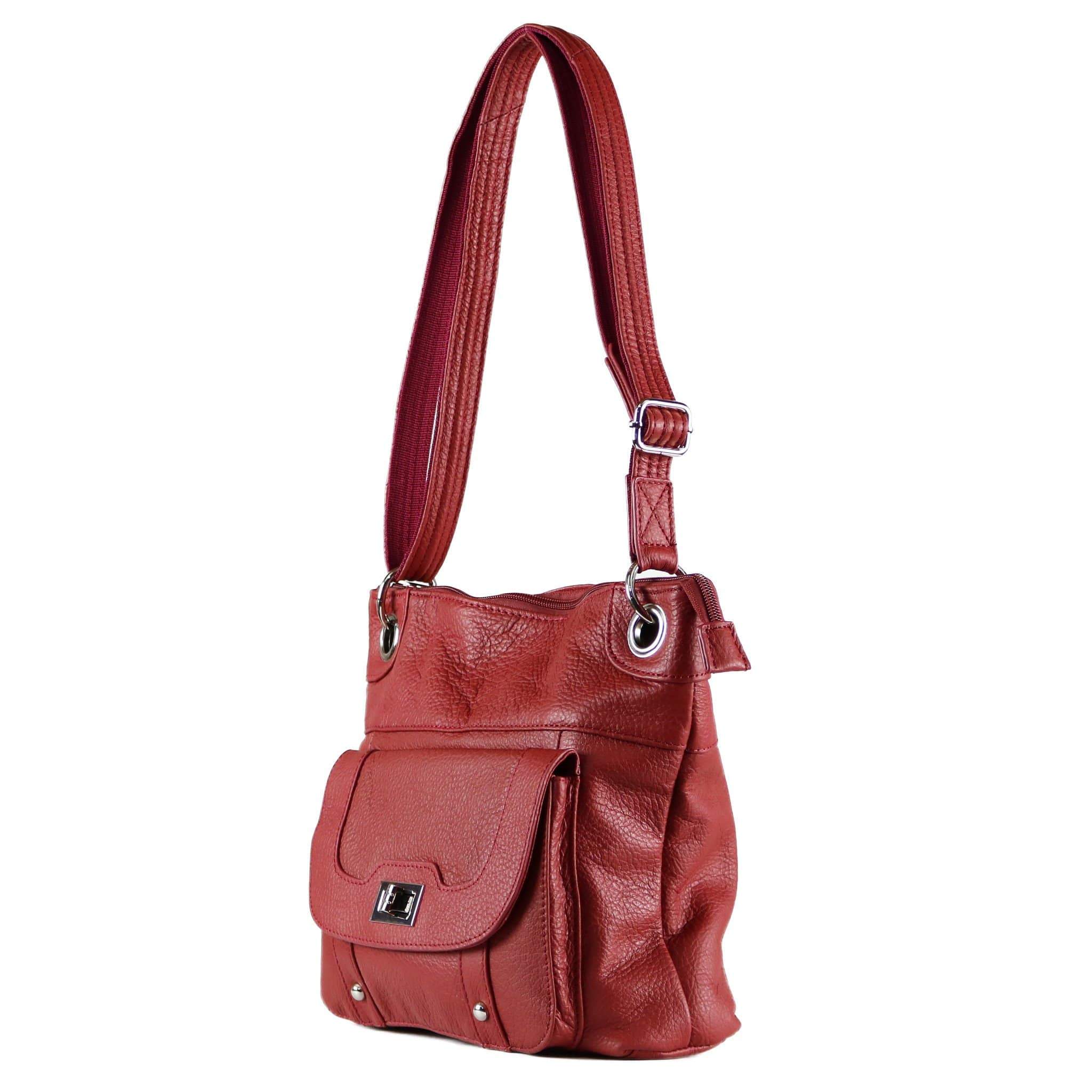 Concealed Carry Twist Lock Pocket Crossbody by Roma Leathers