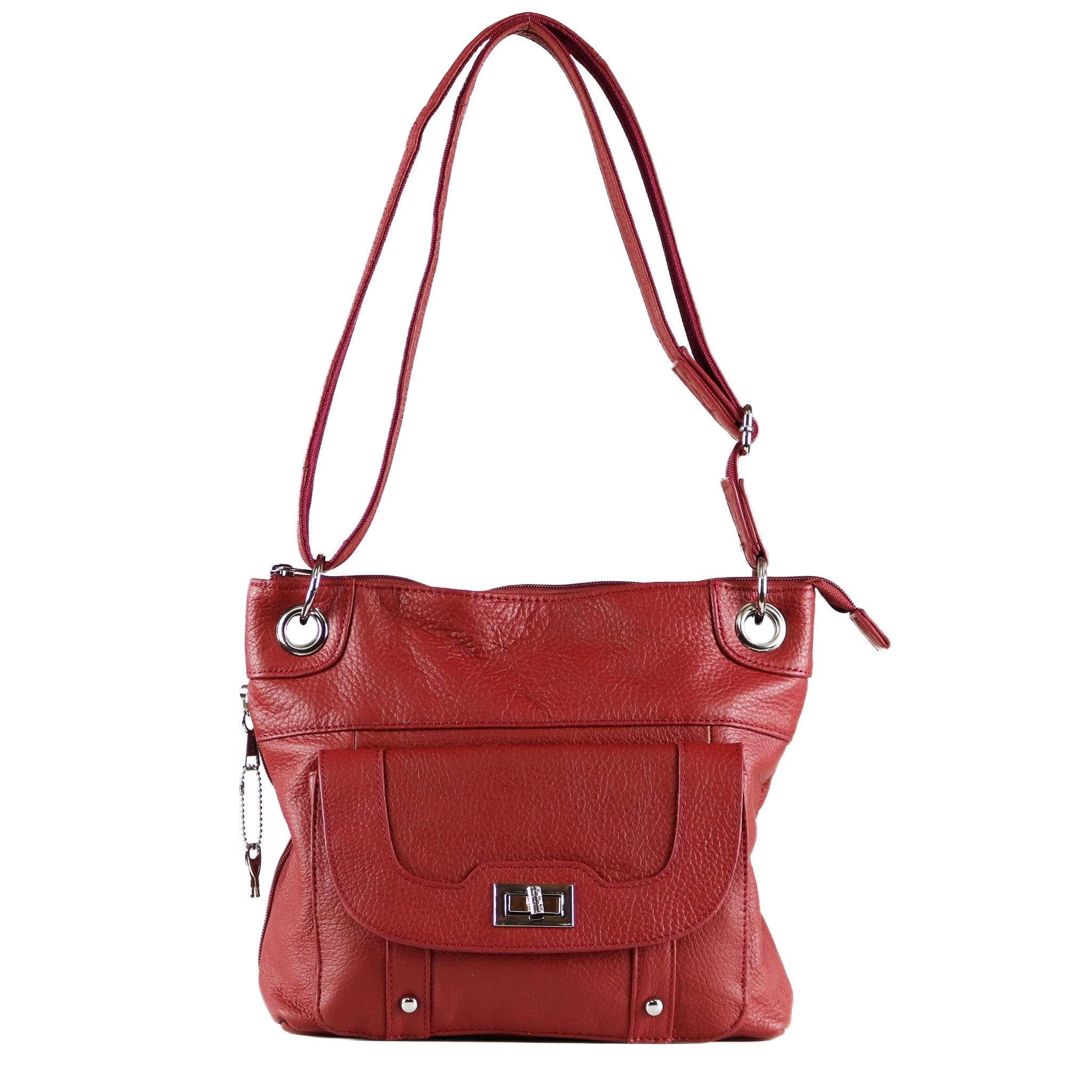 Concealed Carry Twist Lock Pocket Crossbody by Roma Leathers