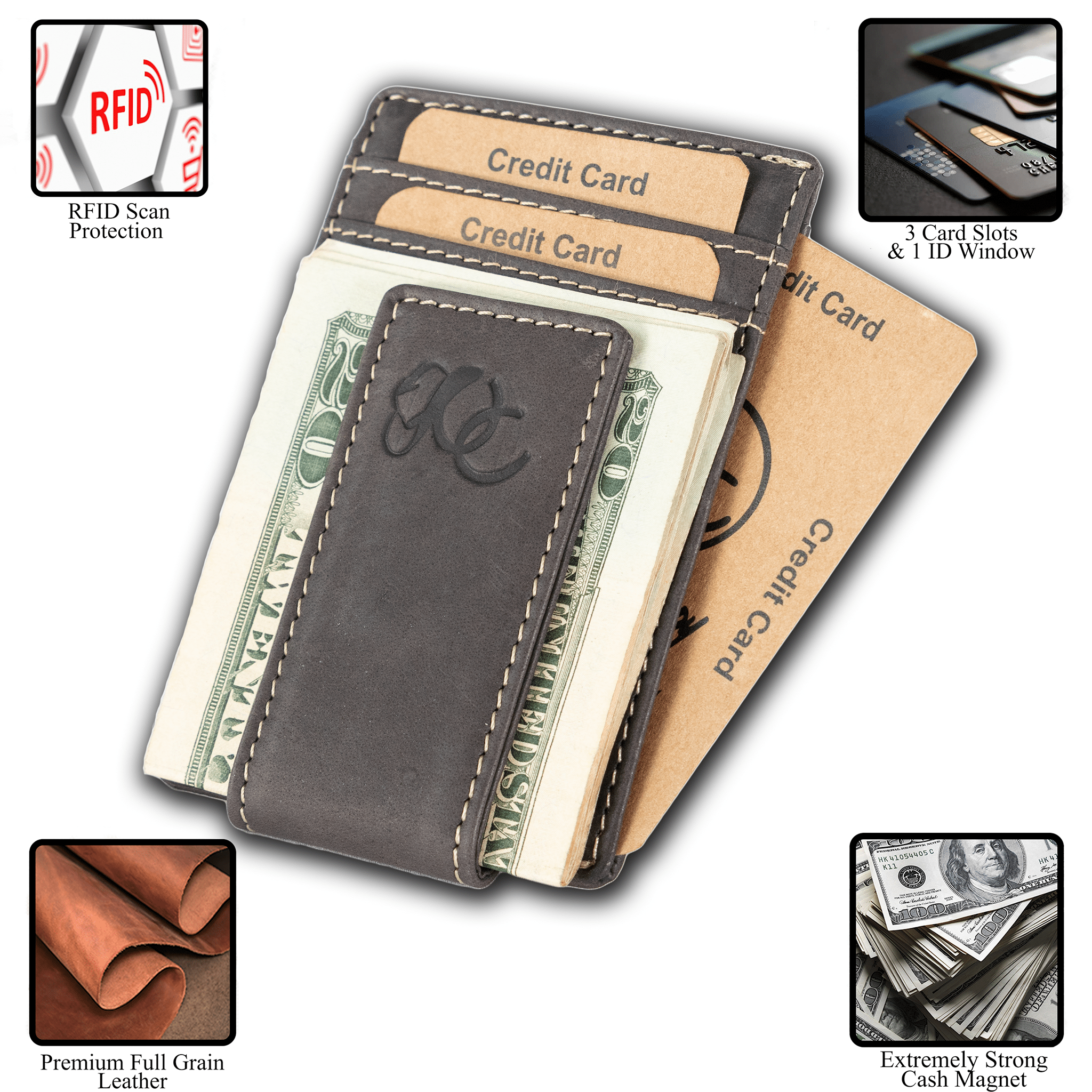 Urban Cowboy Apparel Wallet Brown Front Pocket Wallet