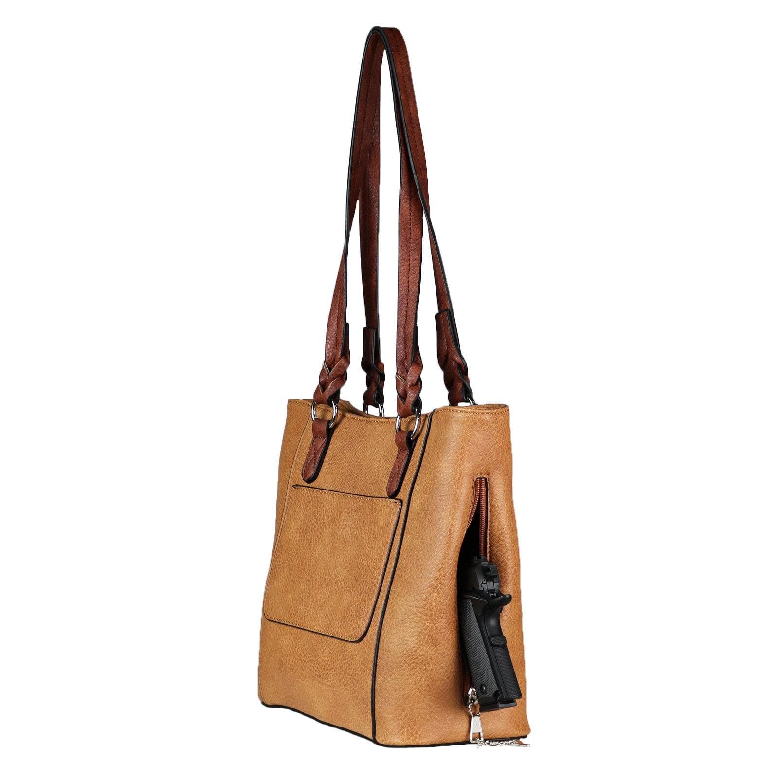 Concealed Carry Grace Tote -  Lady Conceal -  Women conceal carry purse for pistol -  Designer Luxury Tote Carry Handbag -  YKK Locking Zippers and Universal Holster - Easy Concealed Carry - Quick Gun Draw - Safe Gun Bag -  Designer Luxury Conceal Carry Handbag -  carry Handbag for gun carry - concealed carry gun Handbag with locking zipper -  concealed carry Handbag for woman