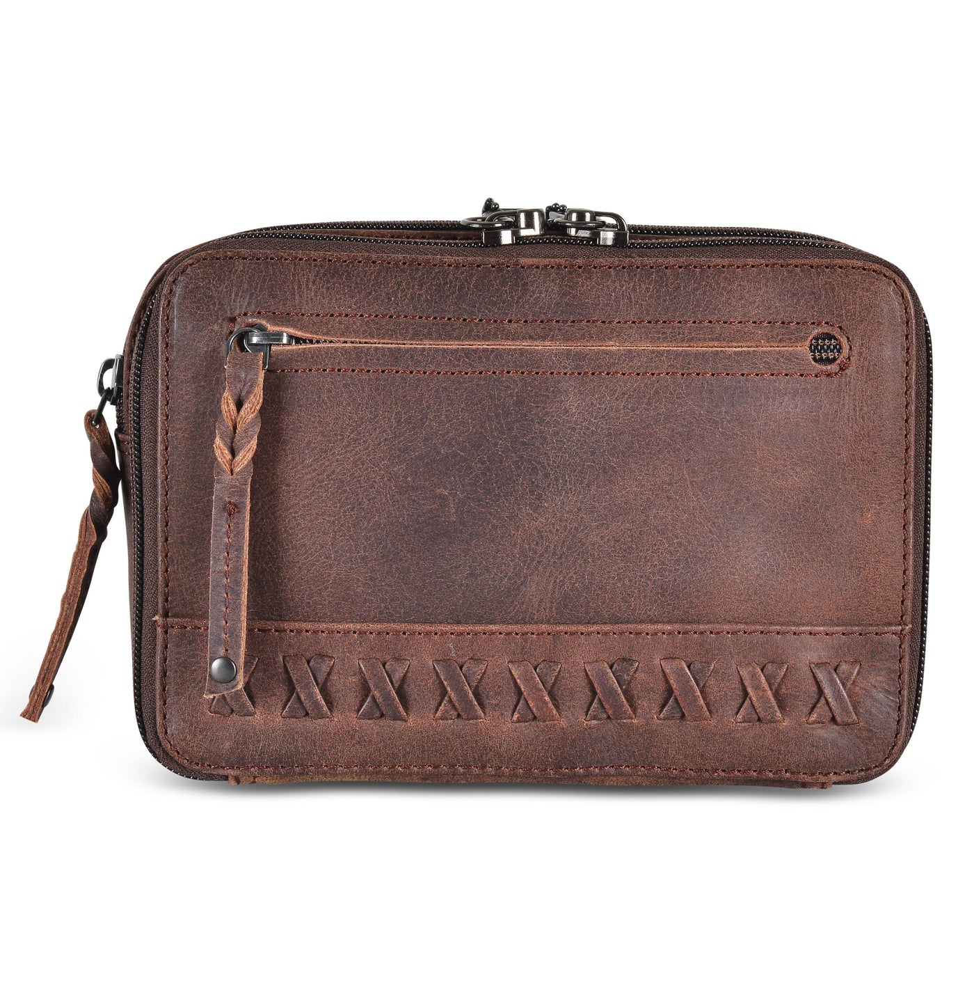 Fanny Pack Leather Bag Distressed Leather Bag Dark Brown 