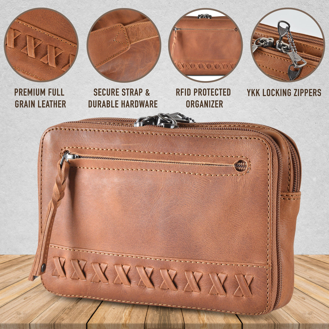 Kailey Leather Purse Pack | Conceal Carry for Women Dusty Black
